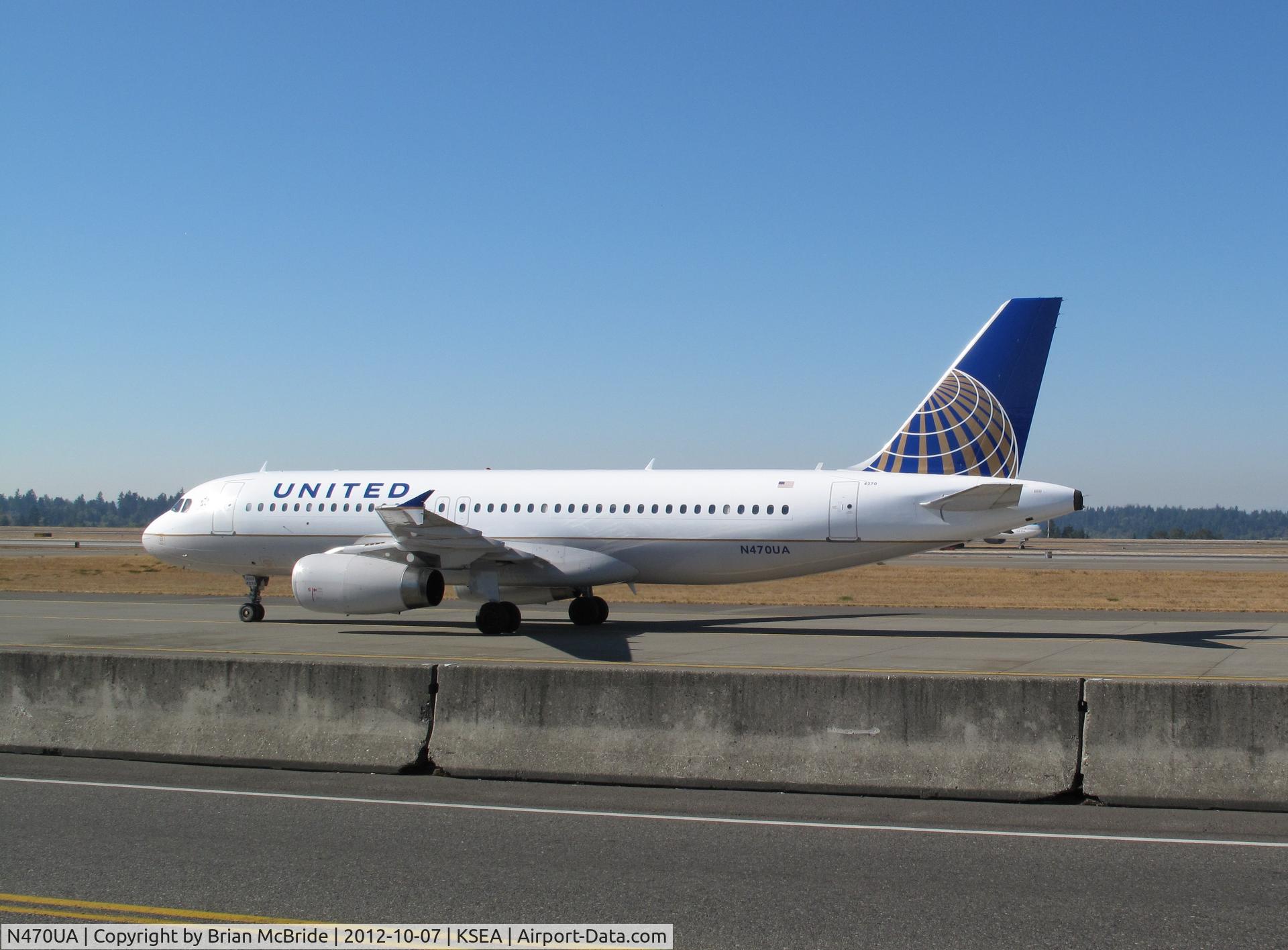N470UA, 2001 Airbus A320-232 C/N 1427, United Airlines. A320-232. N470UA cn 1427. Seattle Tacoma - International (SEA KSEA). Image © Brian McBride. 07 October 2012