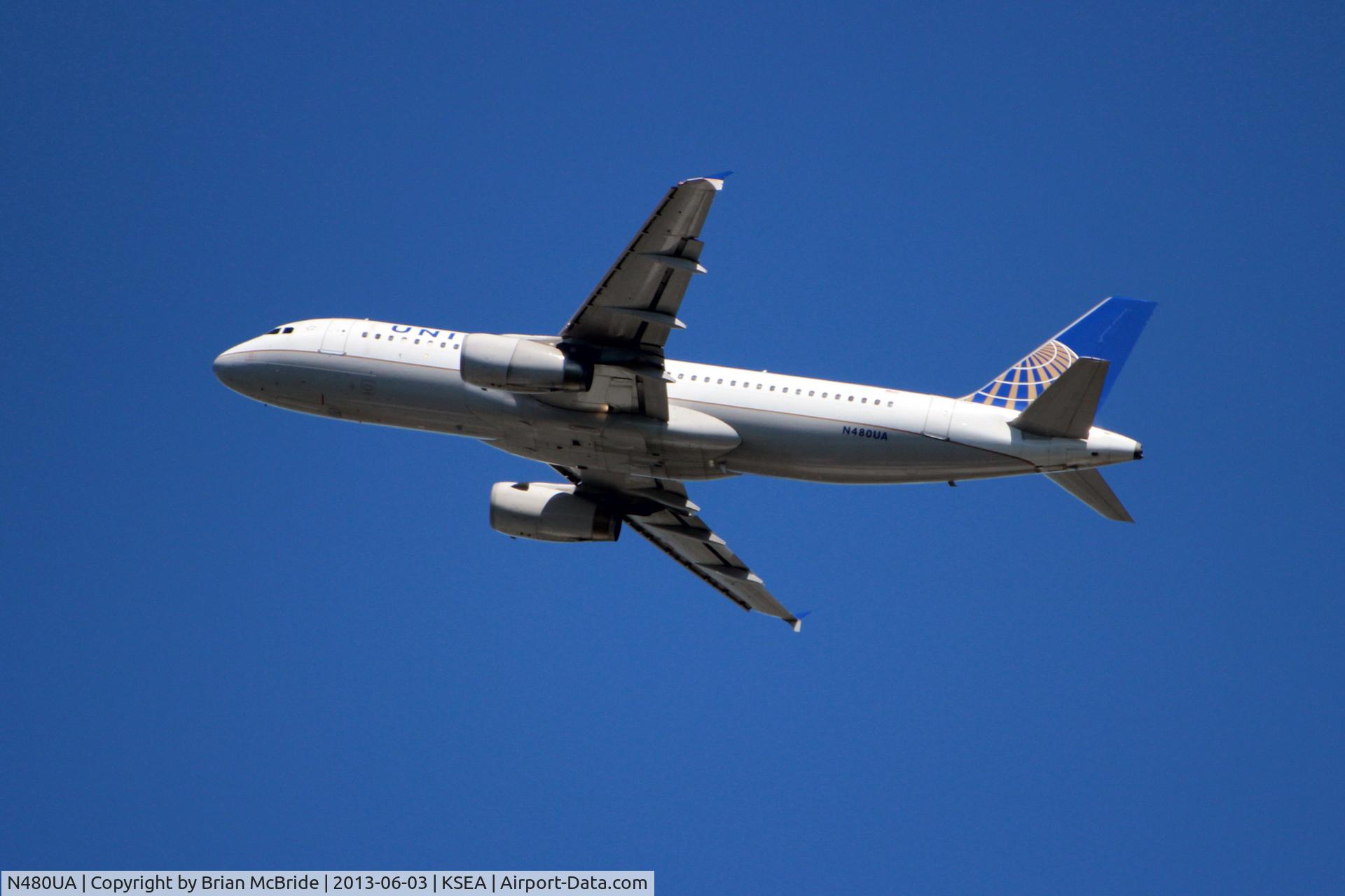 N480UA, 2001 Airbus A320-232 C/N 1555, United Airlines. A320-232. N480UA cn 1555. Seattle Tacoma - International (SEA KSEA). Image © Brian McBride. 03 June 2013