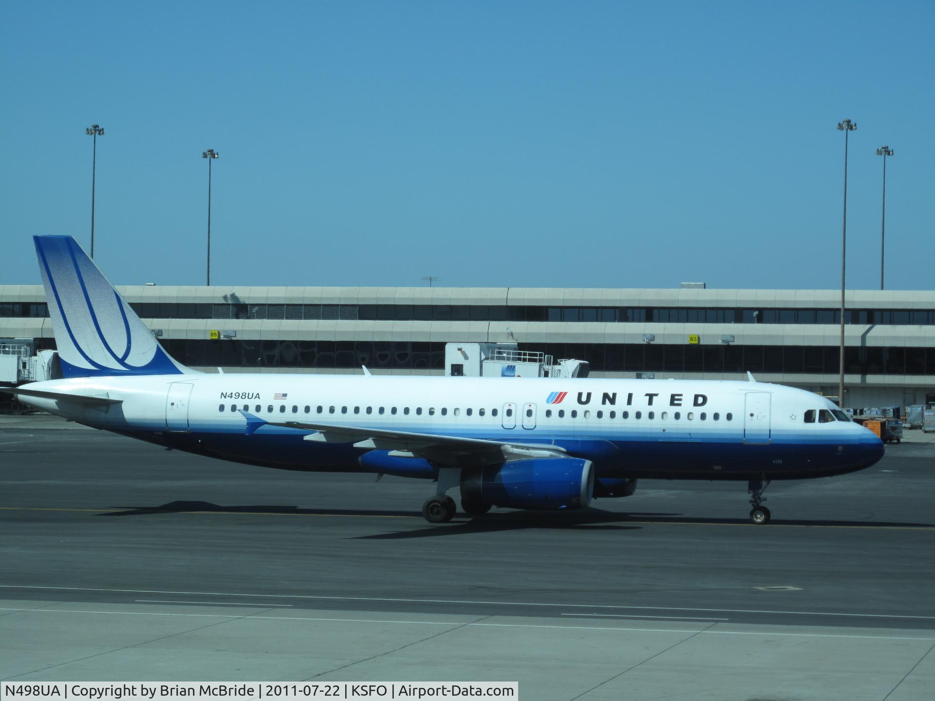 N498UA, 2002 Airbus A320-232 C/N 1865, United Airlines. A320-232. N498UA 4998 cn 1865. San Francisco - International (SFO KSFO). Image © Brian McBride. 22 July 2011