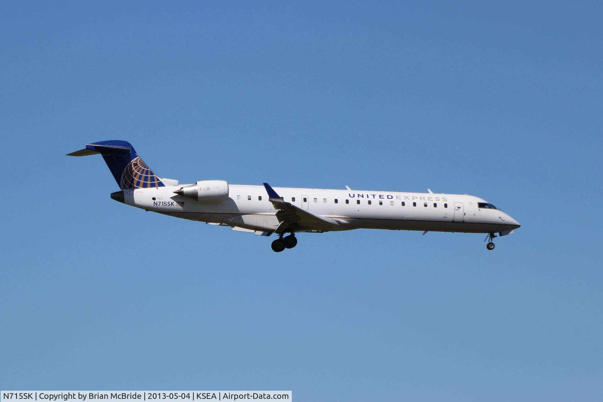 N715SK, 2004 Bombardier CRJ-700 (CL-600-2C10) Regional Jet C/N 10179, United Express (SkyWest Airlines). Canadair CL-600-2C10 Regional Jet CRJ-700. N715SK cn 10179. Seattle Tacoma - International (SEA KSEA). Image © Brian McBride. 04 May 2013