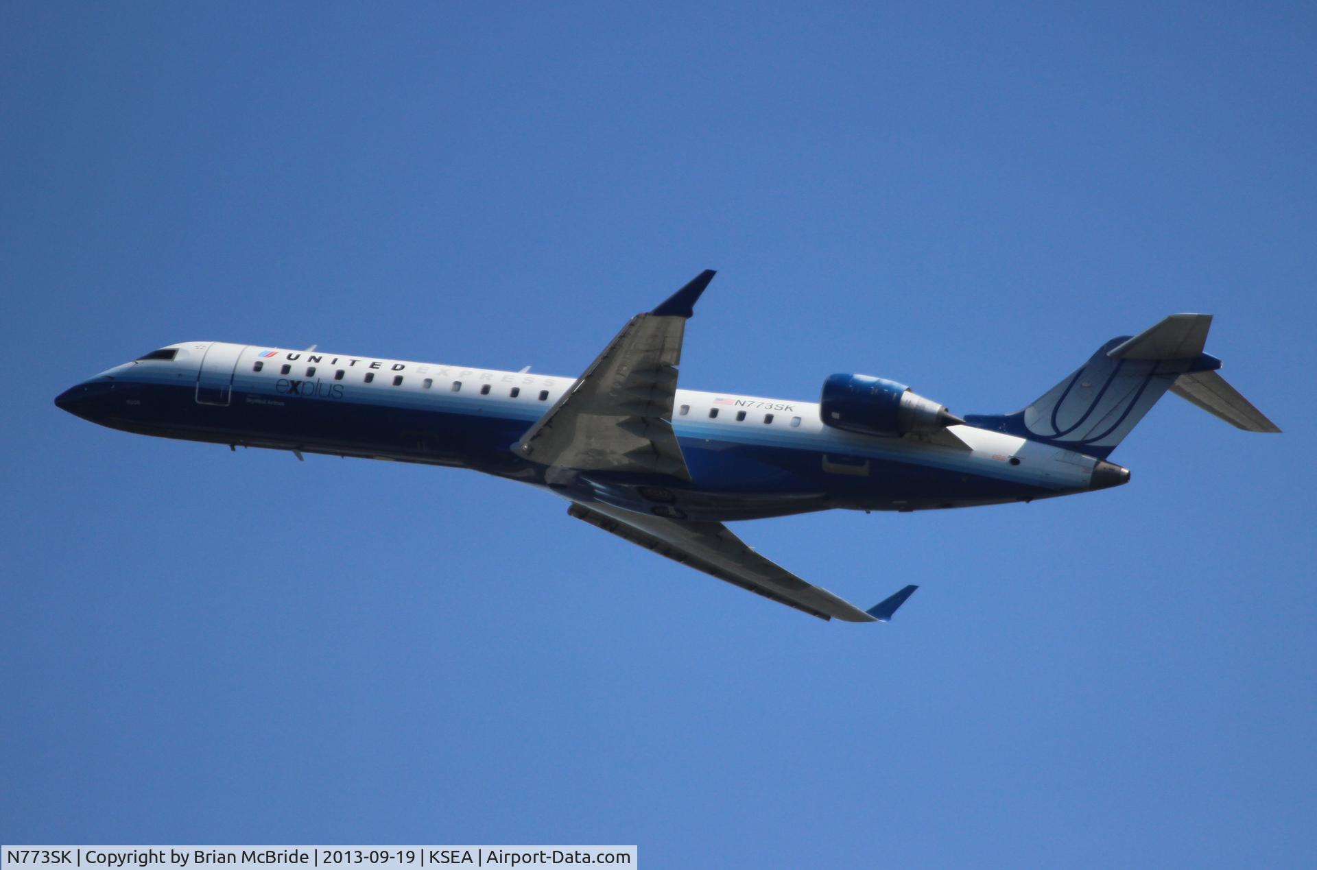 N773SK, 2005 Bombardier CRJ-702 C/N 10236, United Express (SkyWest Airlines). Canadair CL-600-2C10 Regional Jet CRJ-700. N773SK cn 10236. Seattle Tacoma - International (SEA KSEA). Image © Brian McBride. 19 September 2013