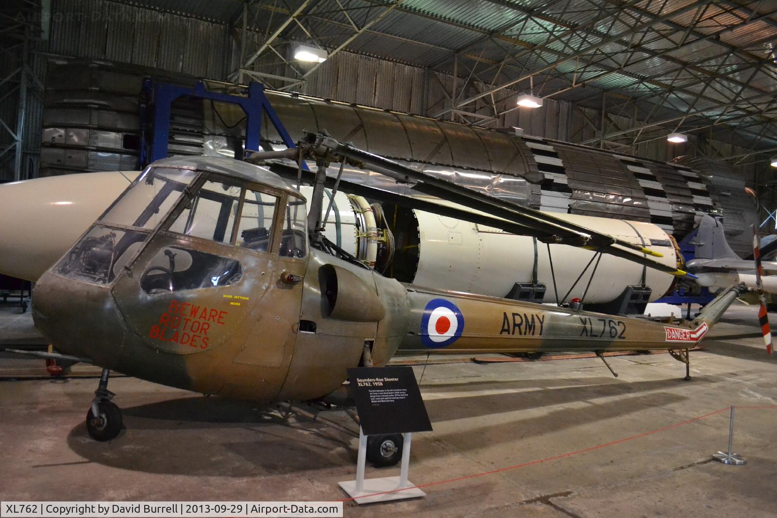 XL762, 1958 Saunders-Roe Skeeter AOP.12 C/N S2/5074, Saunders-Roe Skeeter AOP.12 The Museum of Flight, East Fortune, Scotland.