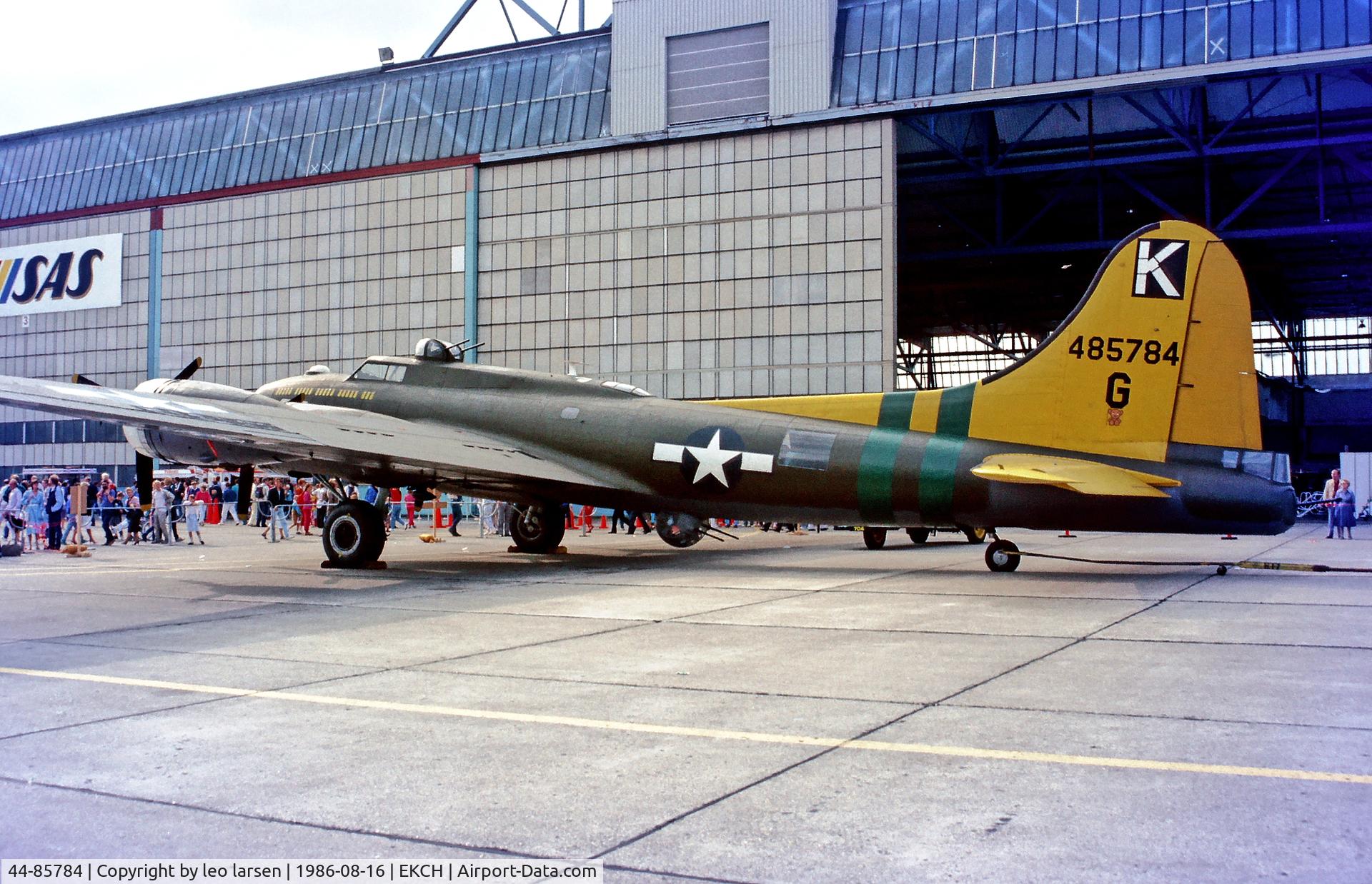 44-85784, 1944 Boeing B-17G Flying Fortress C/N 8693, Copenhagen Kastrup 16.8.86