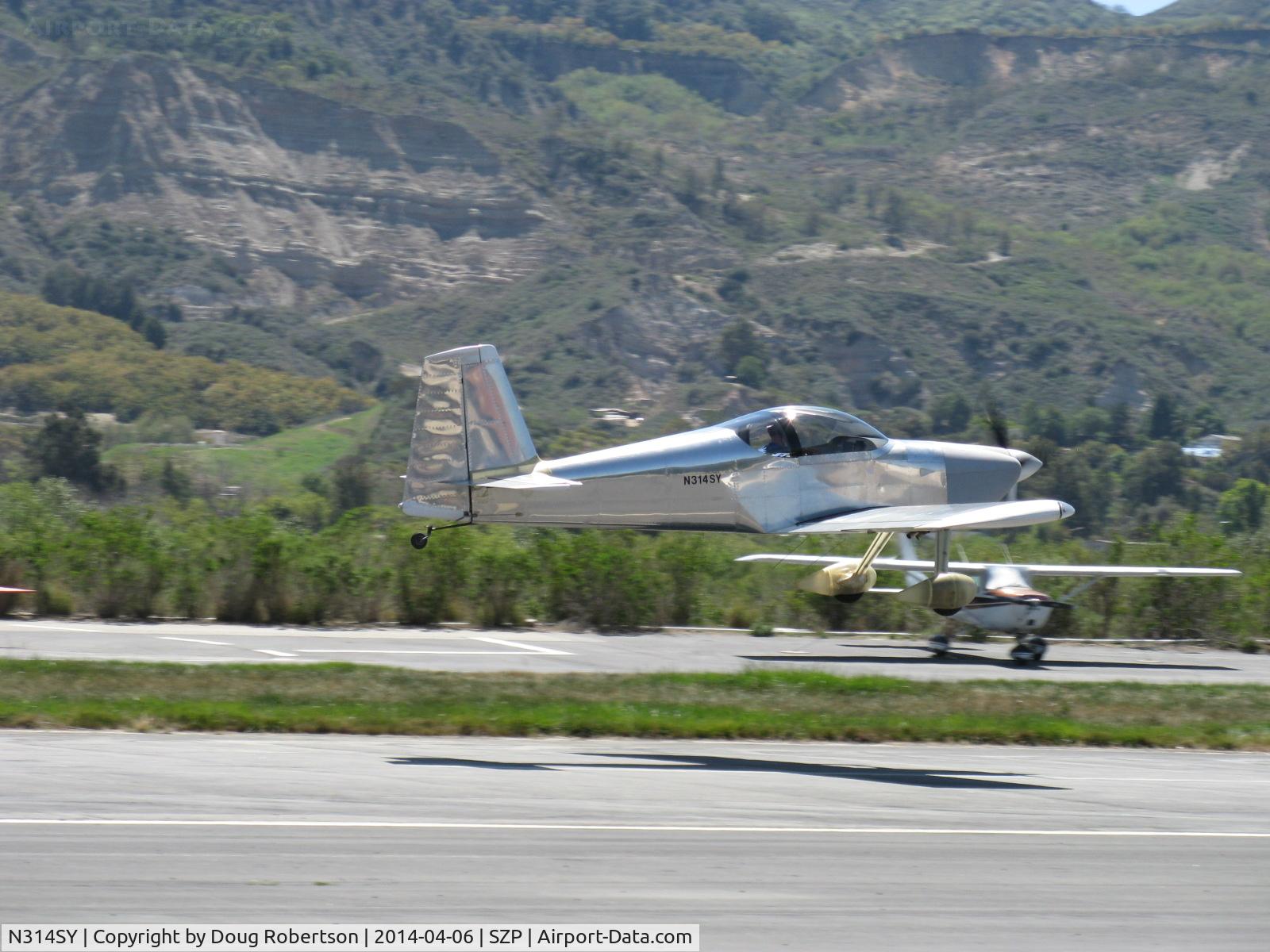 N314SY, 2013 Vans RV-7 C/N 72973, 2013 Deas VAN's RV-7, Lycoming IO-360-B1B 180 Hp, takeoff climb Rwy 22