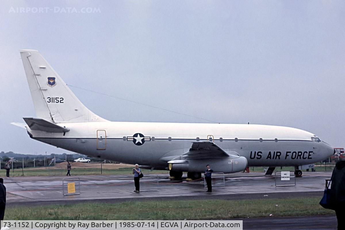 73-1152, 1973 Boeing T-43A (737-253) C/N 20699, Boeing T-43A [20699] (United States Air Force) RAF Fairford~G 14/07/1985. Taken from a slide.