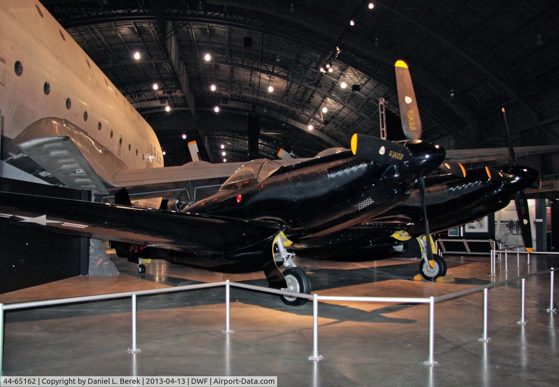 44-65162, 1944 North American F-82B C/N 44-65162, Though it looks like two P-51D fuselages bonded together with a new center wing, the aircraft was actually an new design.  Too late to see action during World War II, it proved its might during the early years of the Korean War.