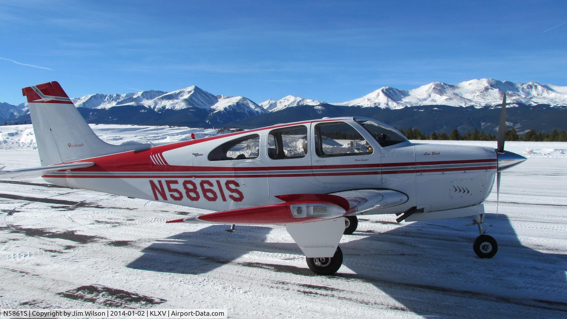 N5861S, 1965 Beech 35-C33 Debonair C/N CD-824, 1965 Beechcraft Debonair N5861S at Leadville, Colorado - Jan. 2014