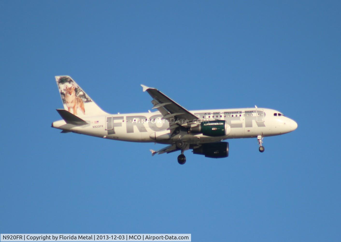 N920FR, 2003 Airbus A319-111 C/N 1997, Frontier Carl the Coyote A319