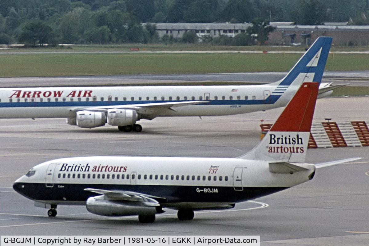 G-BGJM, 1981 Boeing 737-236 C/N 22034, Boeing 737-236 [22034] (British Airtours) Gatwick~G 16/05/1981. Taken from a slide.