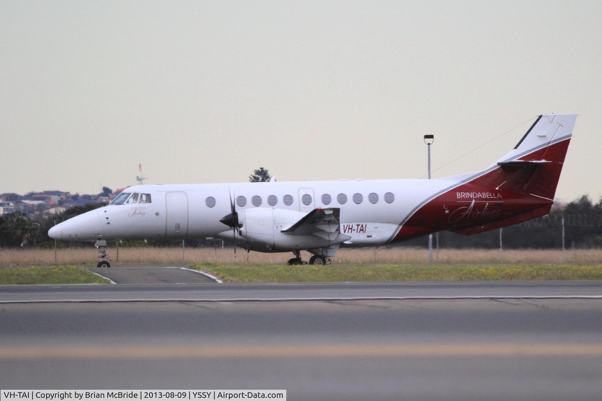 VH-TAI, 1996 British Aerospace Jetstream 41 C/N 41082, Brindabella Airlines. British Aerospace Jetstream 41. VH-TAI cn 41082. Sydney - Kingsford Smith International (Mascot) (SYD YSSY). Image © Brian McBride. 09 August 2013