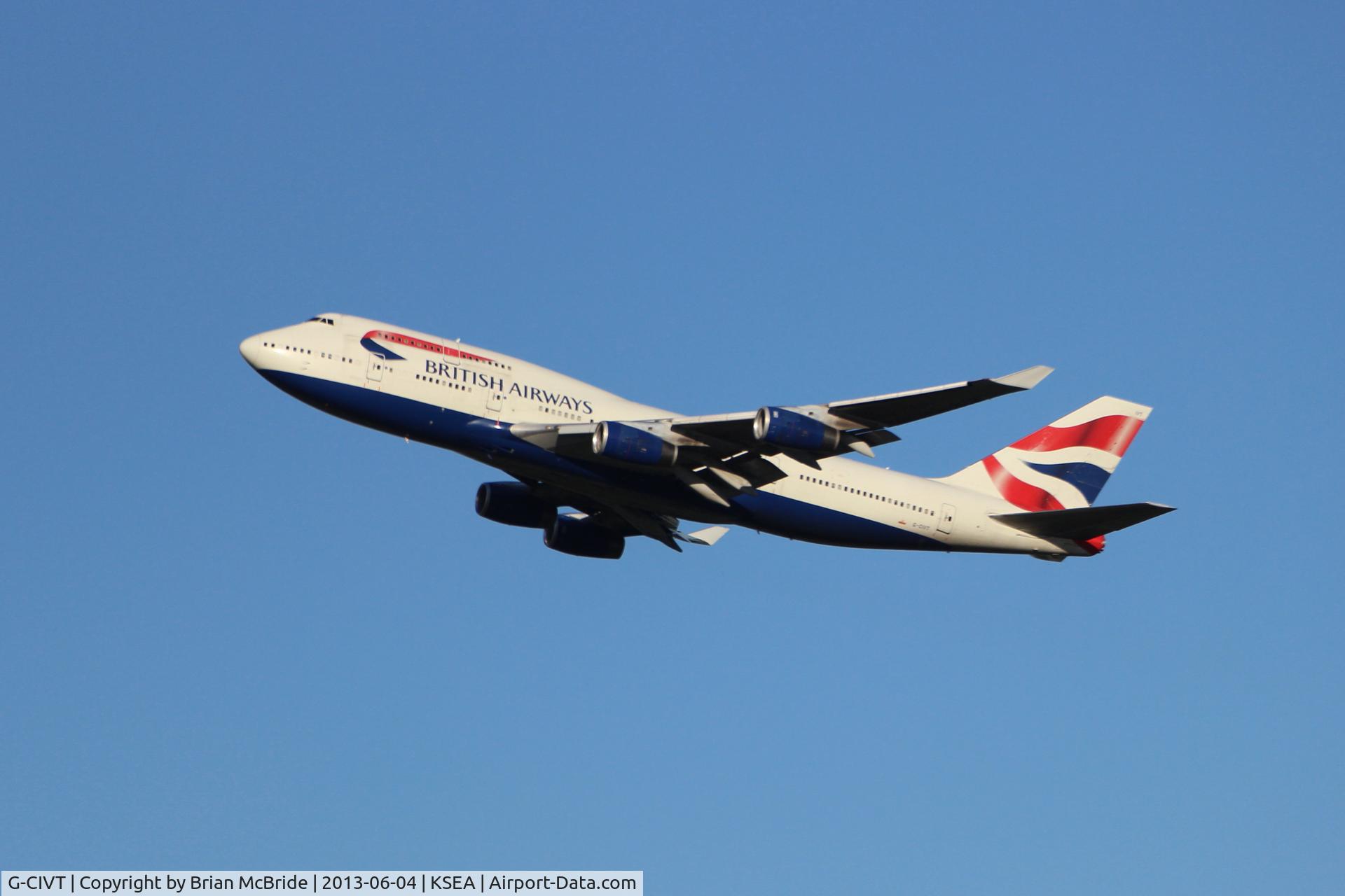G-CIVT, 1998 Boeing 747-436 C/N 25821, British Airways. 747-436. G-CIVT cn 25821 1149. Seattle Tacoma - International (SEA KSEA). Image © Brian McBride. 04 June 2013