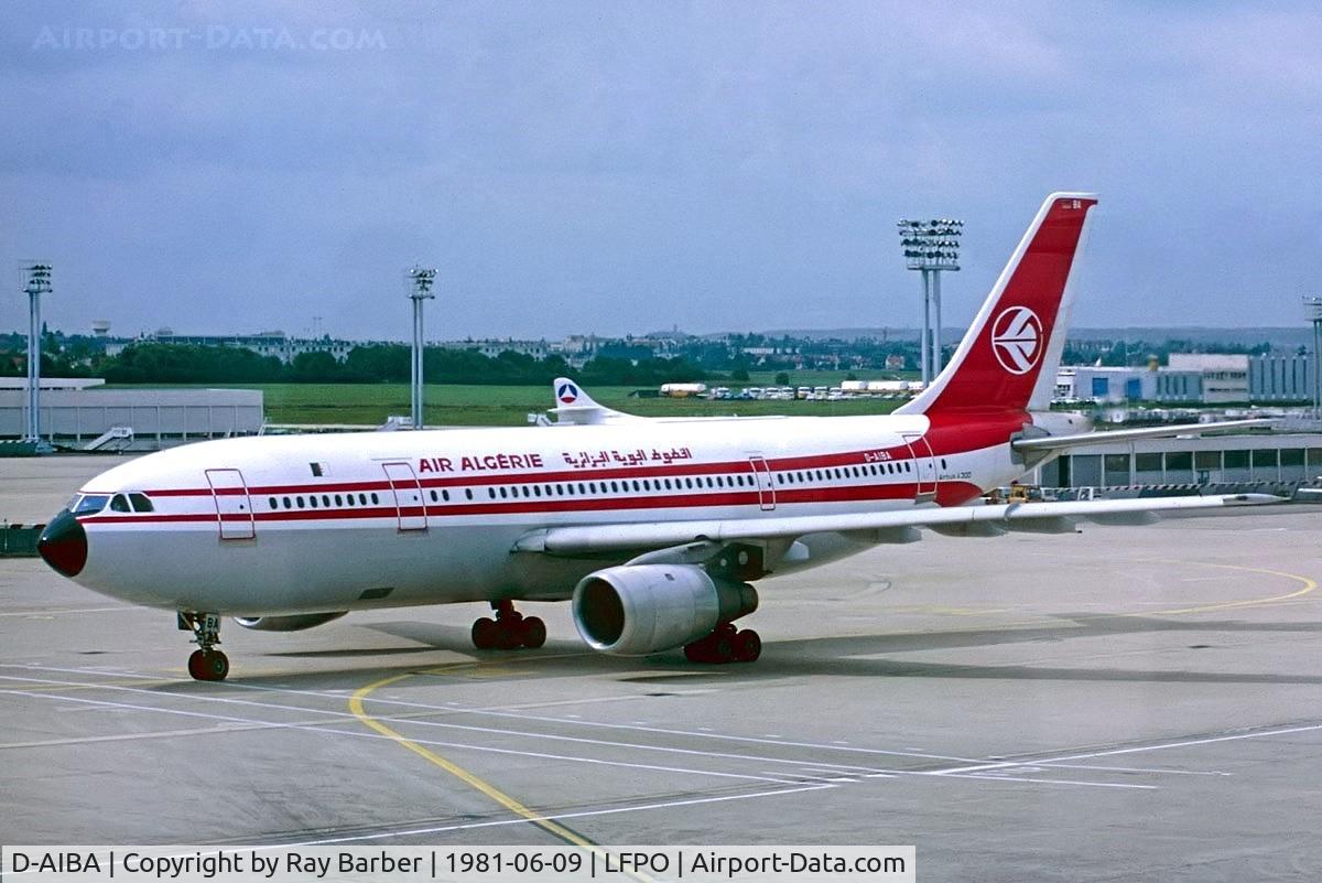 D-AIBA, 1977 Airbus A300B4-203 C/N 53, D-AIBA   Airbus A300B4-203 [053] (Air Algerie) Paris-Orly 09/06/1981. Taken from a slide.
