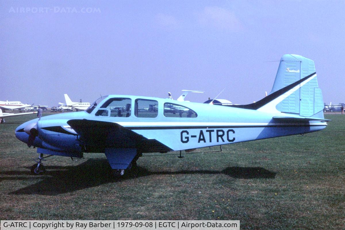 G-ATRC, 1962 Beech B95A Travel Air Travel Air C/N TD-504, Beech B95A Travel Air [TD-504] Cranfield~G 08/09/1979. Taken from a slide.