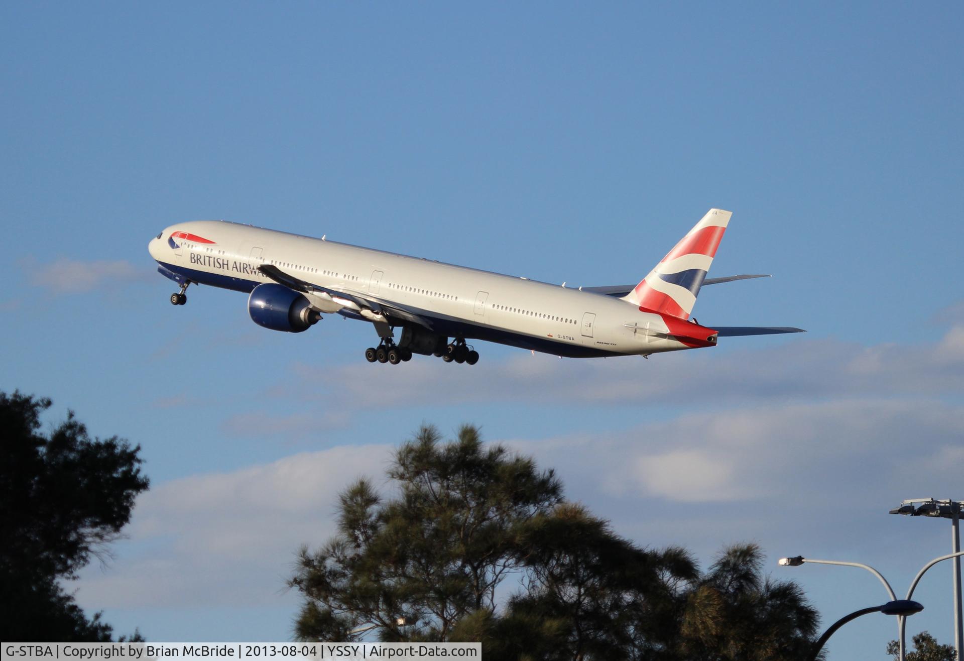 G-STBA, 2010 Boeing 777-336/ER C/N 40542, British Airways. 777-336ER. G-STBA cn 40542 879. Sydney - Kingsford Smith International (Mascot) (SYD YSSY). Image © Brian McBride. 04 August 2013