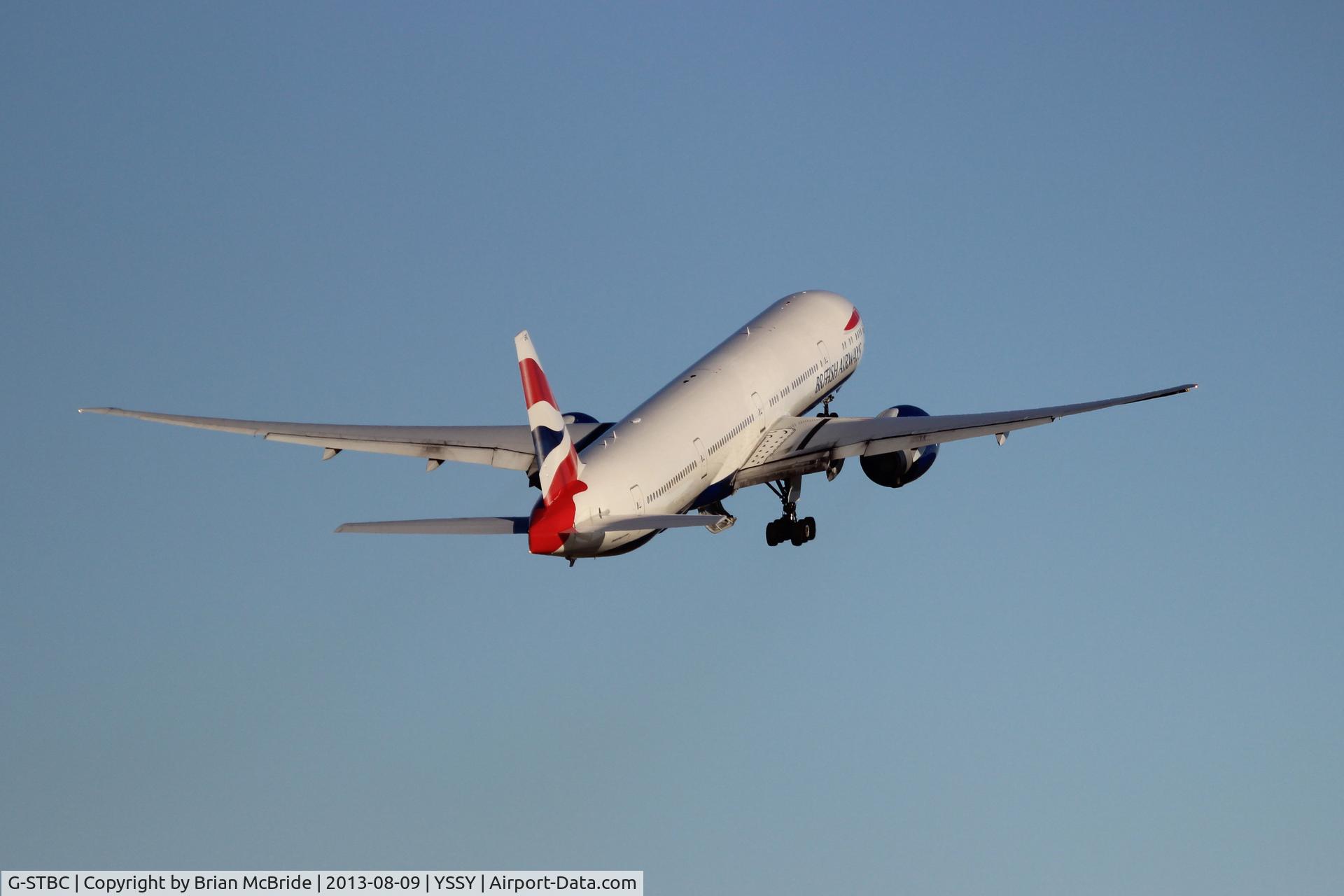 G-STBC, 2010 Boeing 777-36N/ER C/N 38287, British Airways. 777-36NER. G-STBC cn 38287 901. Sydney - Kingsford Smith International (Mascot) (SYD YSSY). Image © Brian McBride. 09 August 2013