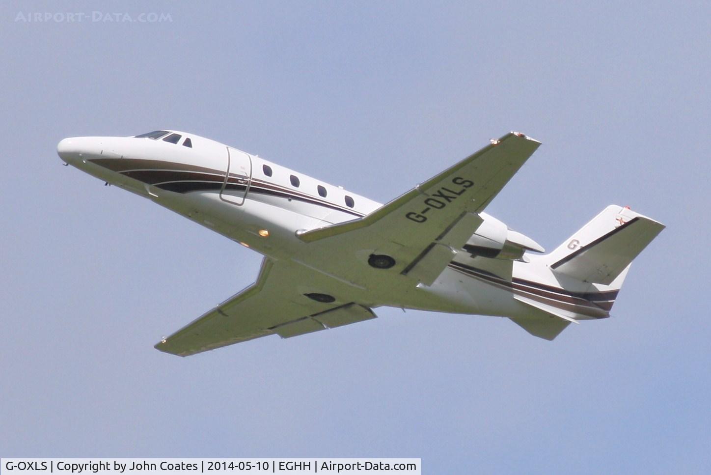 G-OXLS, 2007 Cessna 560XL Citation Excel C/N 560-5675, Departing CSE