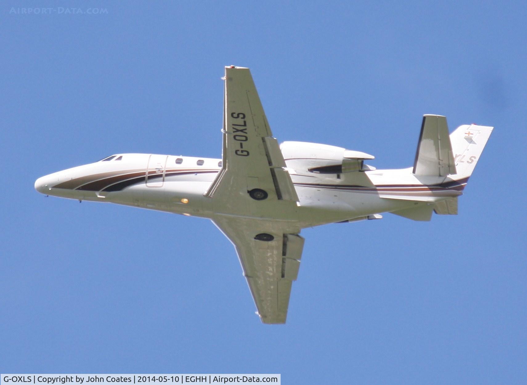 G-OXLS, 2007 Cessna 560XL Citation Excel C/N 560-5675, Departing