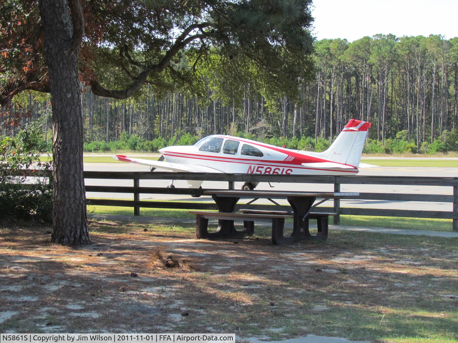 N5861S, 1965 Beech 35-C33 Debonair C/N CD-824, 1965 Beechcraft Debonair N5861S at first Flight Airport Kill Devil Hills, North Carolina