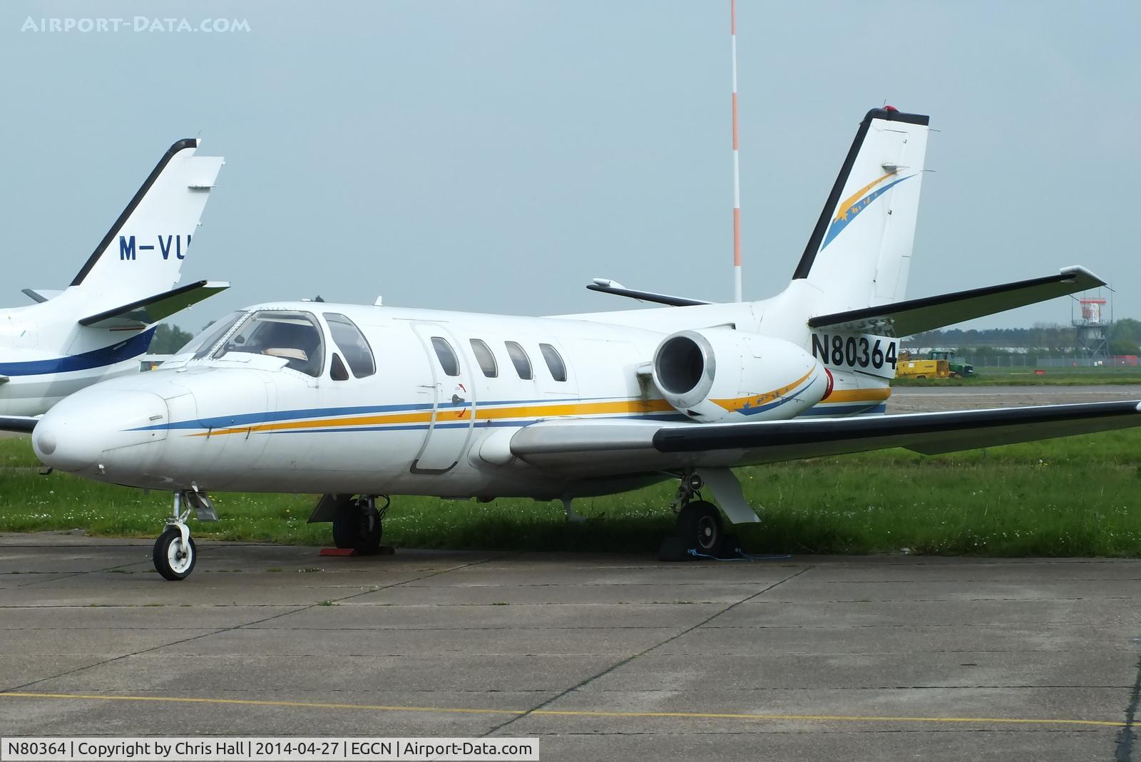 N80364, 1975 Cessna 500 Citation I C/N 500-0299, stored at Robin Hood Airport