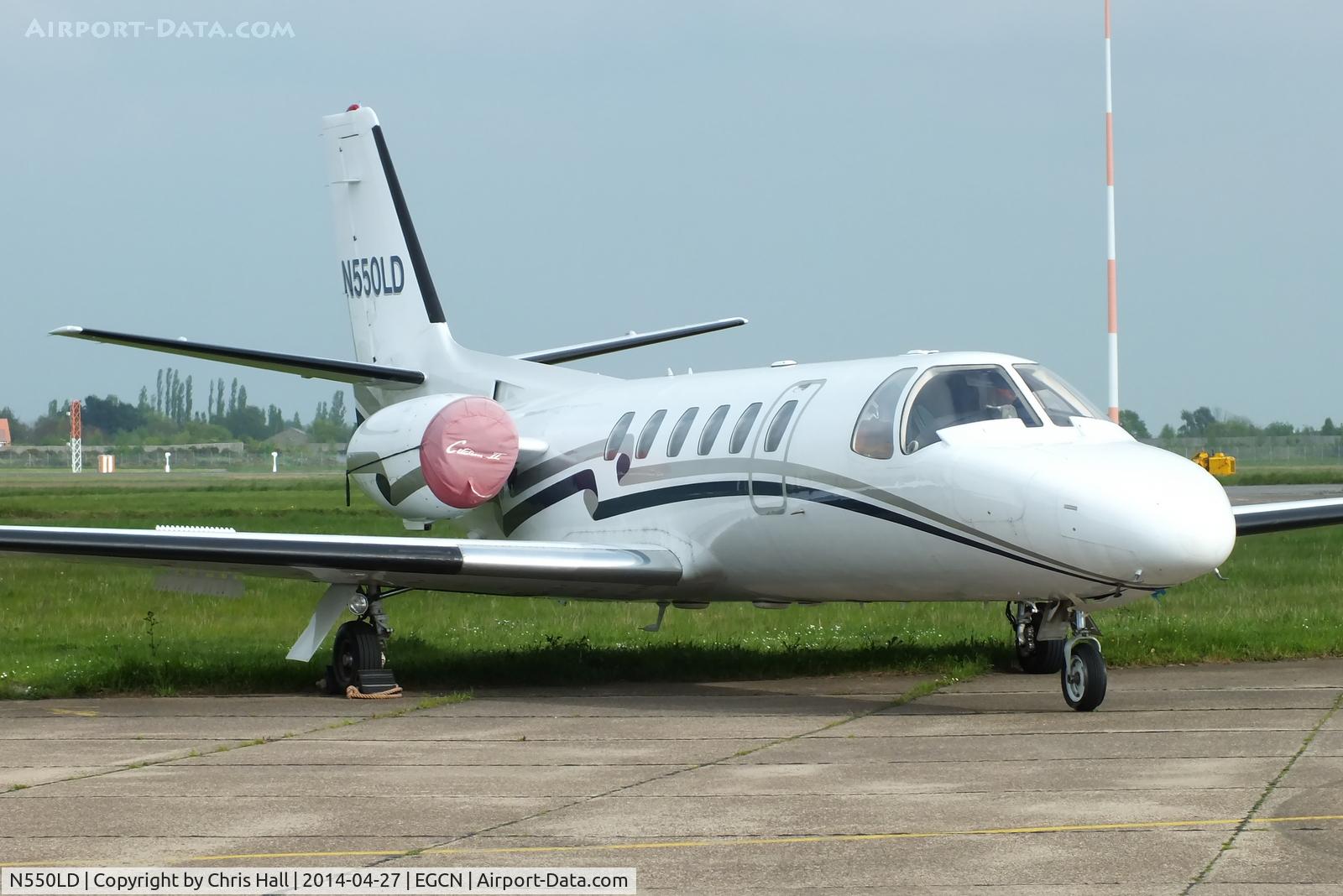 N550LD, 1982 Cessna 550 Citation C/N 550-0323, stored at Robin Hood Airport