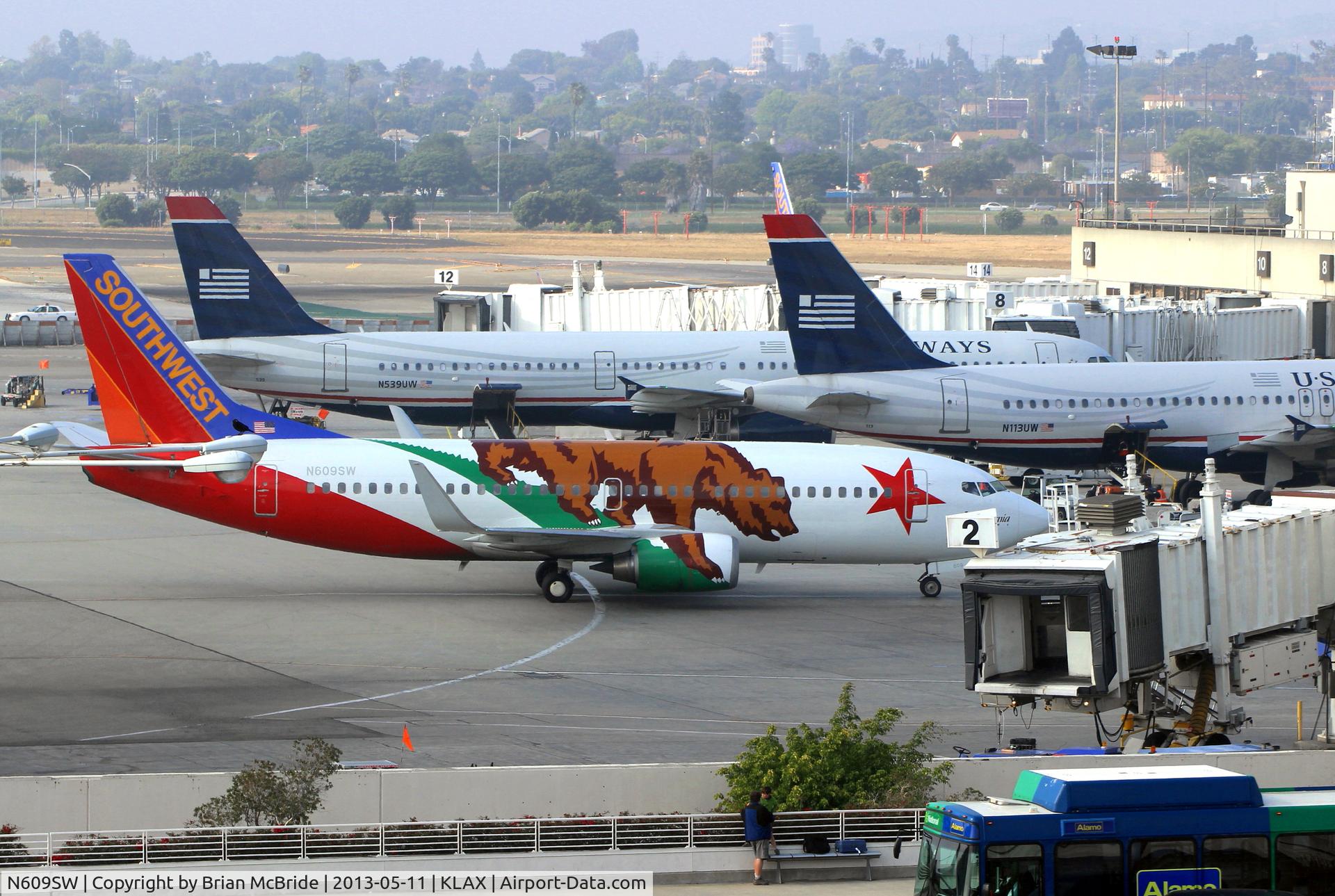 N609SW, 1995 Boeing 737-3H4 C/N 27929, Southwest Airlines. 737-3H4. N609SW cn 27929 2744. California One. Los Angeles - International (LAX KLAX). Image © Brian McBride. 11 May 2013