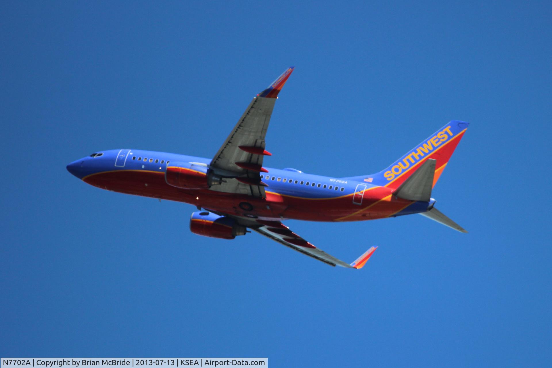 N7702A, 2004 Boeing 737-7BD C/N 33917, Southwest Airlines. 737-7BD. N7702A 7702 cn 33917 1550. Seattle Tacoma - International (SEA KSEA). Image © Brian McBride. 13 July 2013