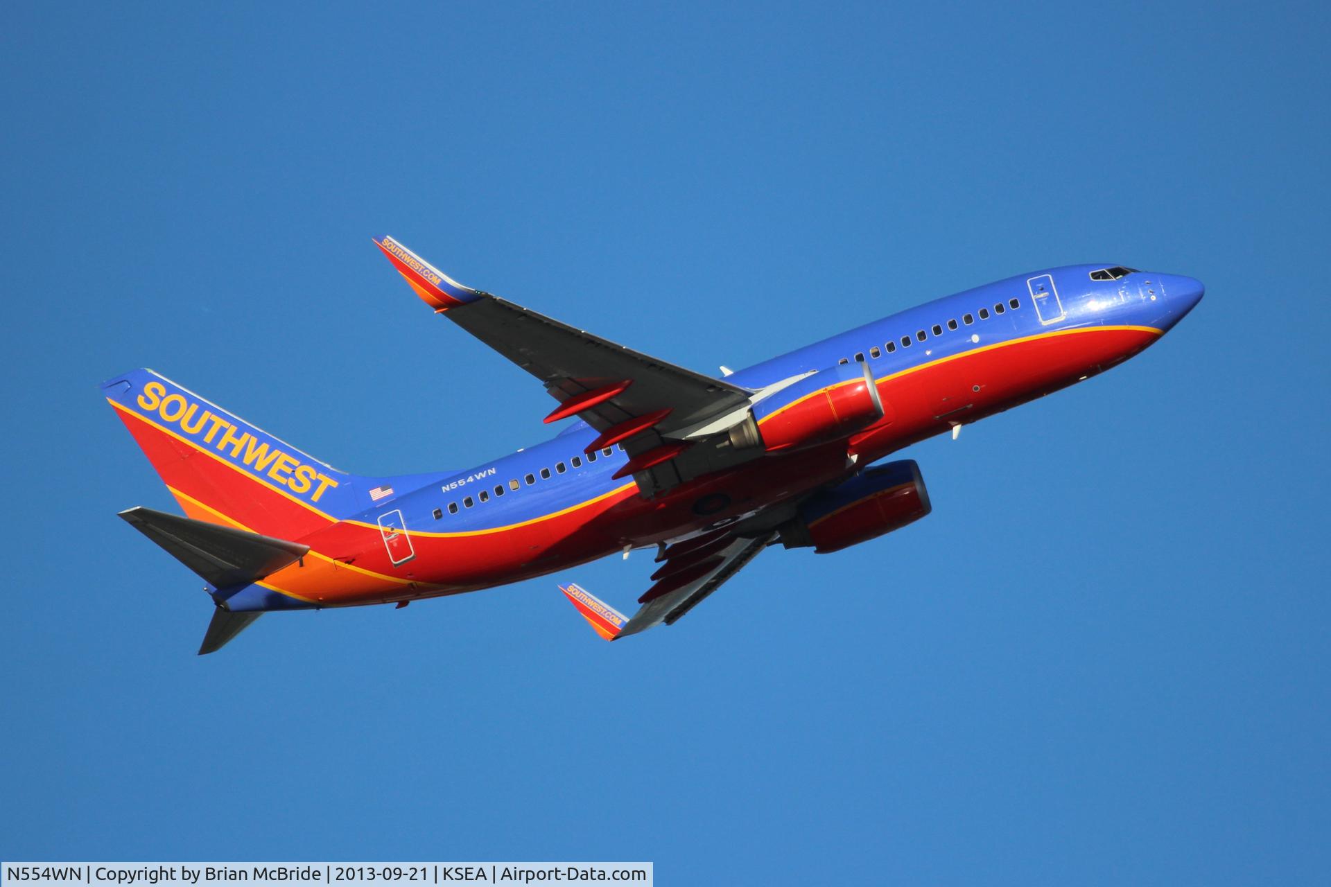 N554WN, 2002 Boeing 737-7BX C/N 30746, Southwest Airlines. 737-7BX. N554WN cn 30746 1085. Seattle Tacoma - International (SEA KSEA). Image © Brian McBride. 21 September 2013