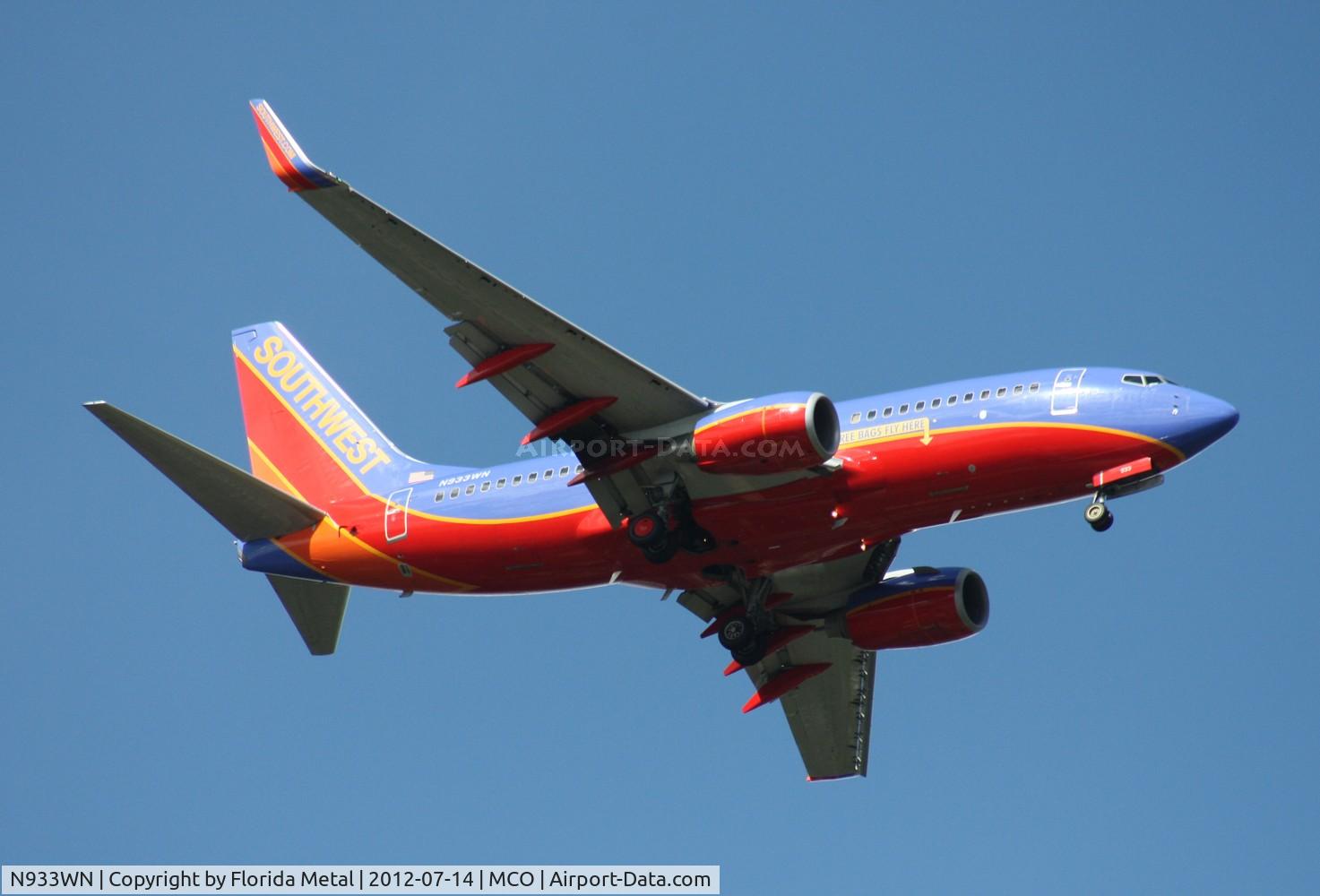 N933WN, 2009 Boeing 737-7H4 C/N 36640, Southwest 737-700
