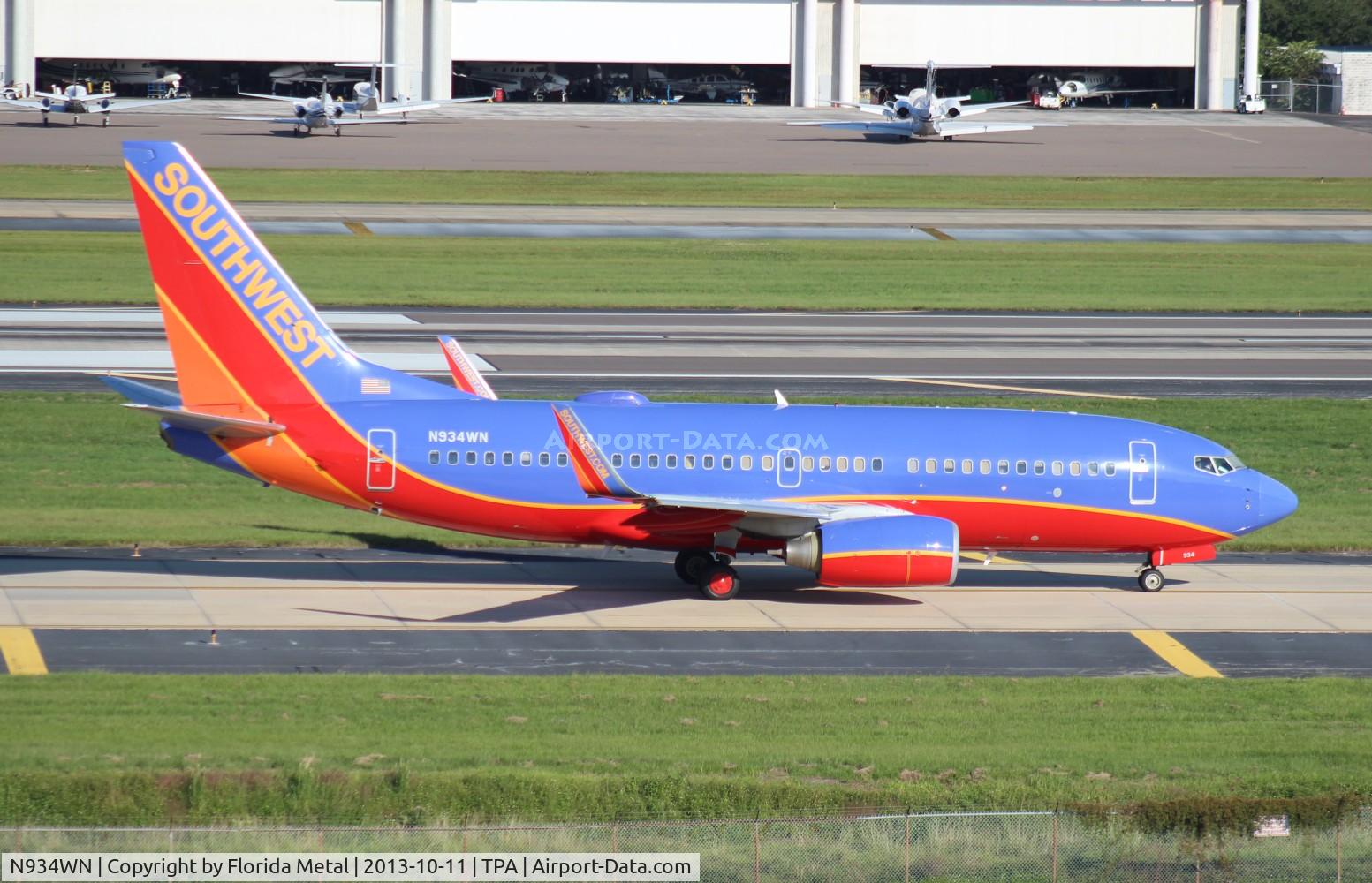 N934WN, 2009 Boeing 737-7H4 C/N 36642, Southwest 737-700