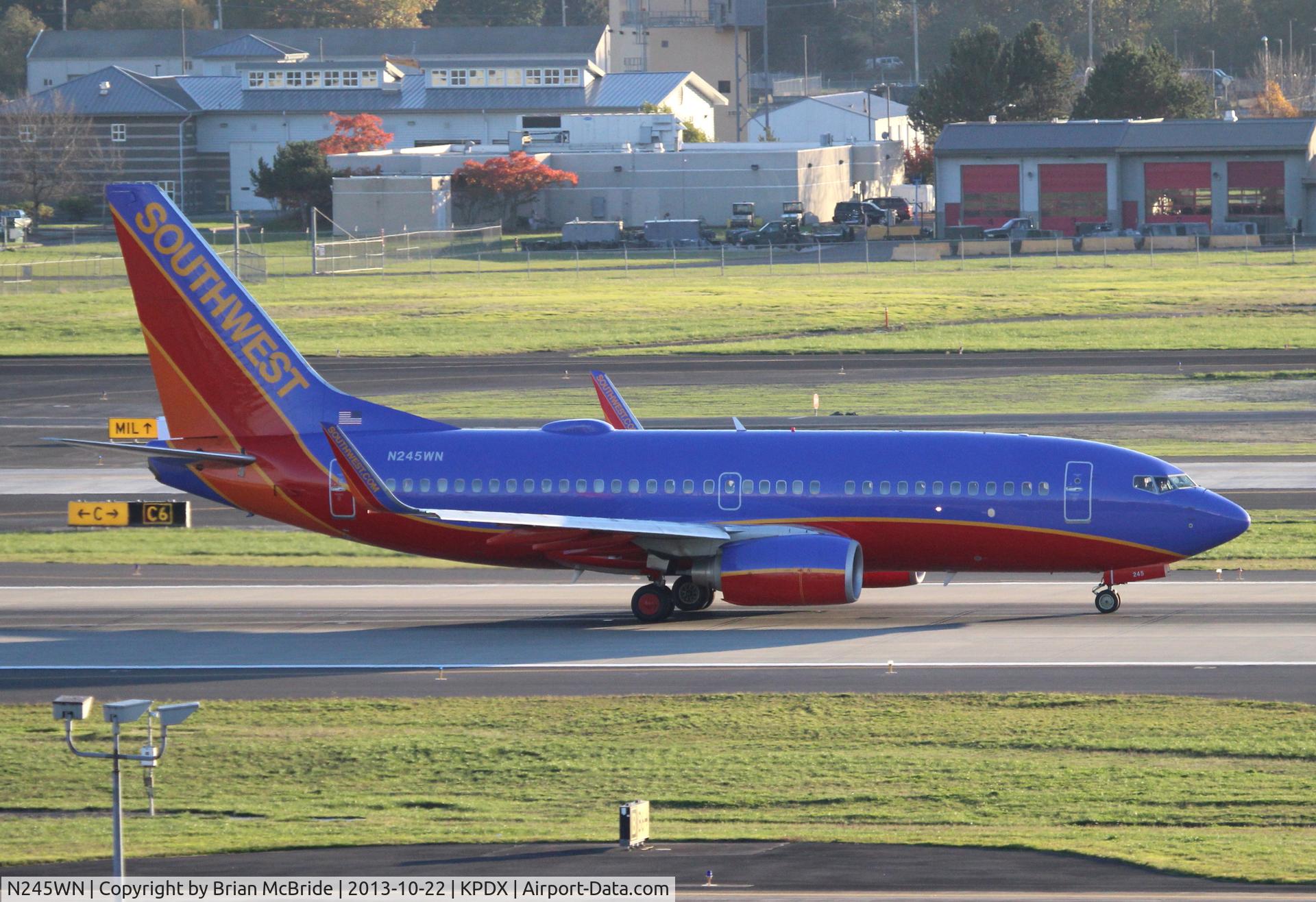 N245WN, 2006 Boeing 737-7H4 C/N 32506, Southwest Airlines. 737-7H4. N245WN cn 32506 1982. Portland - International (PDX KPDX). Image © Brian McBride. 22 October 2013