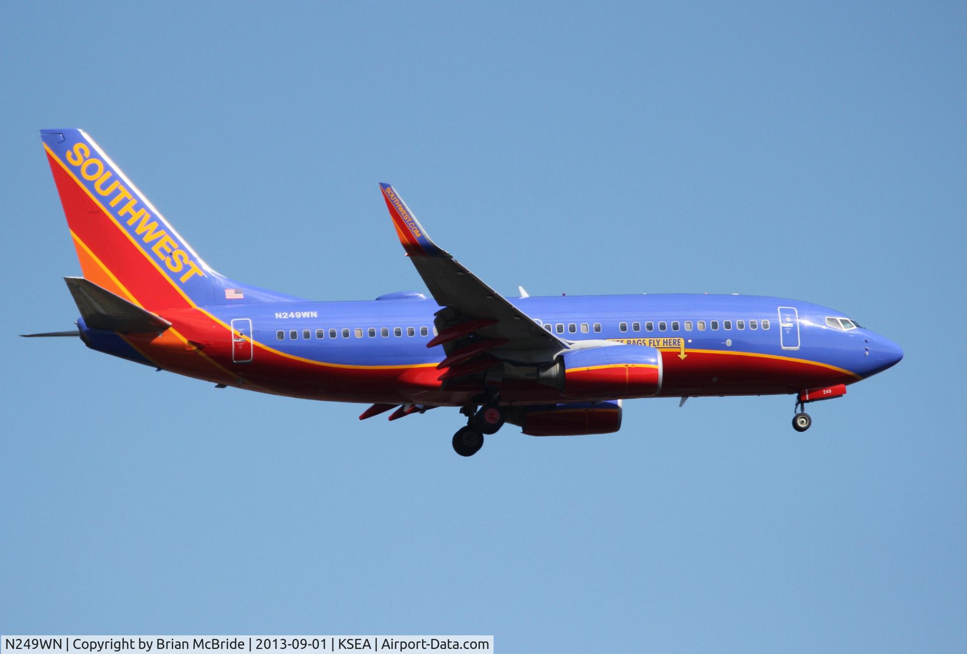 N249WN, 2006 Boeing 737-7H4 C/N 34951, Southwest Airlines. 737-7H4. N249WN cn 34951 2005. Seattle Tacoma - International (SEA KSEA). Image © Brian McBride. 01 September 2013