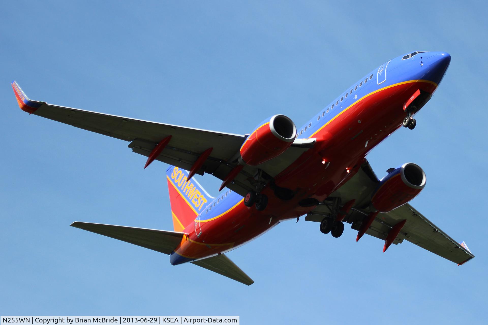 N255WN, 2006 Boeing 737-7H4 C/N 32513, Southwest Airlines. 737-7H4. N255WN cn 32513 2049. Seattle Tacoma - International (SEA KSEA). Image © Brian McBride. 29 June 2013