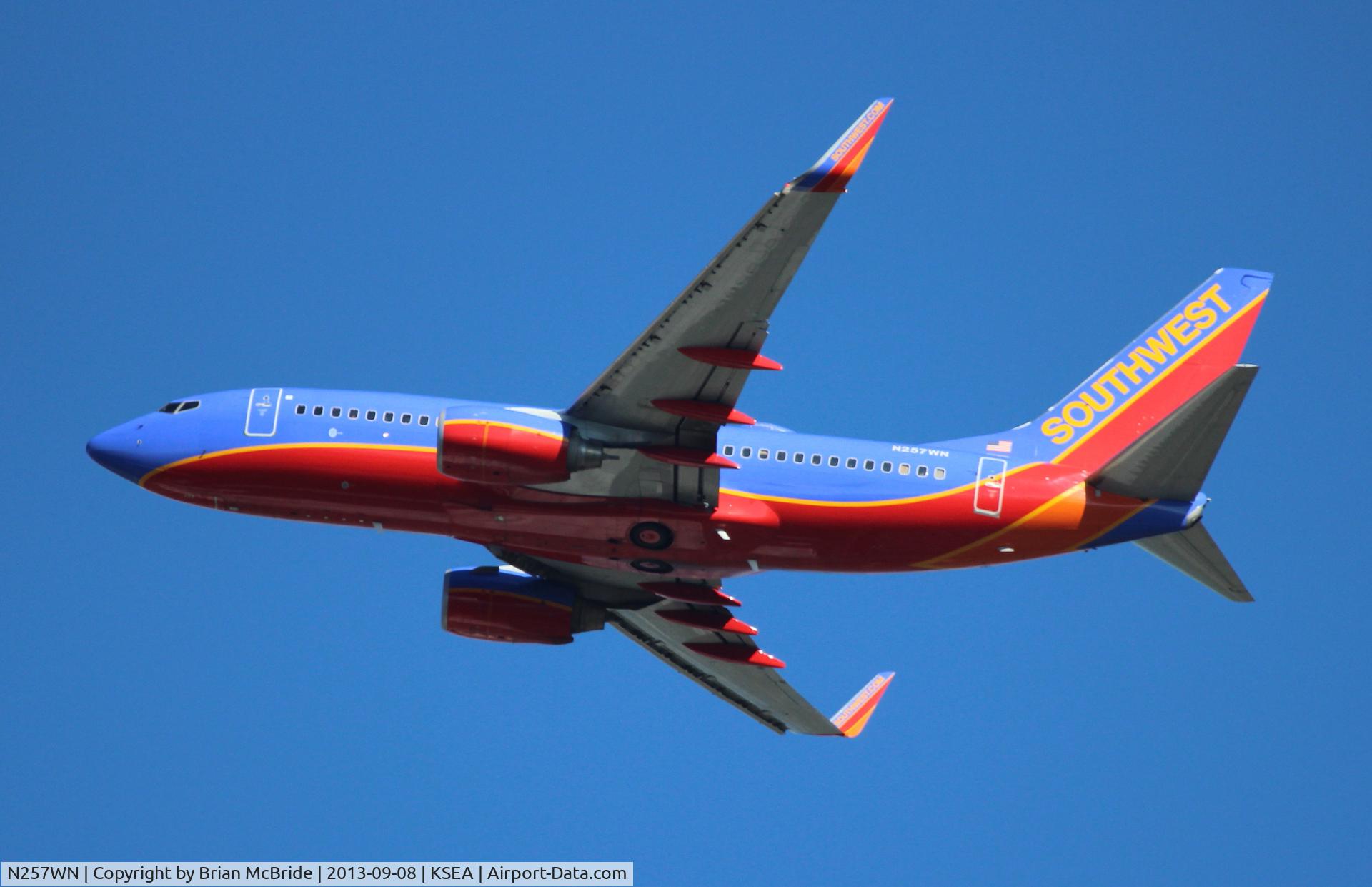 N257WN, 2006 Boeing 737-7H4 C/N 32515, Southwest Airlines. 737-7H4. N257WN cn 32515 2062. Seattle Tacoma - International (SEA KSEA). Image © Brian McBride. 08 September 2013