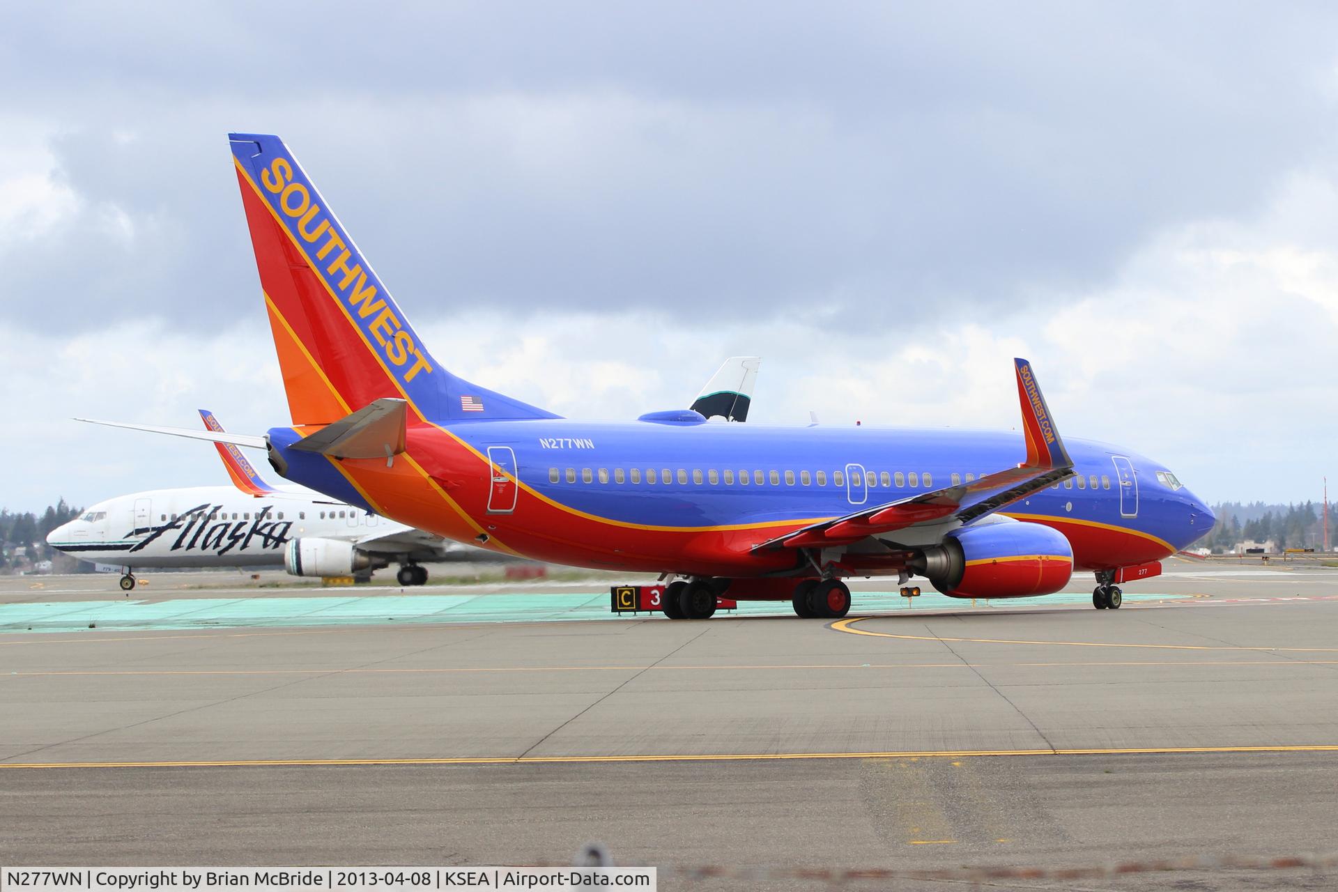 N277WN, 2007 Boeing 737-7H4 C/N 32531, Southwest Airlines. 737-7H4. N277WN cn 32531 2274. Seattle Tacoma - International (SEA KSEA). Image © Brian McBride. 08 April 2013