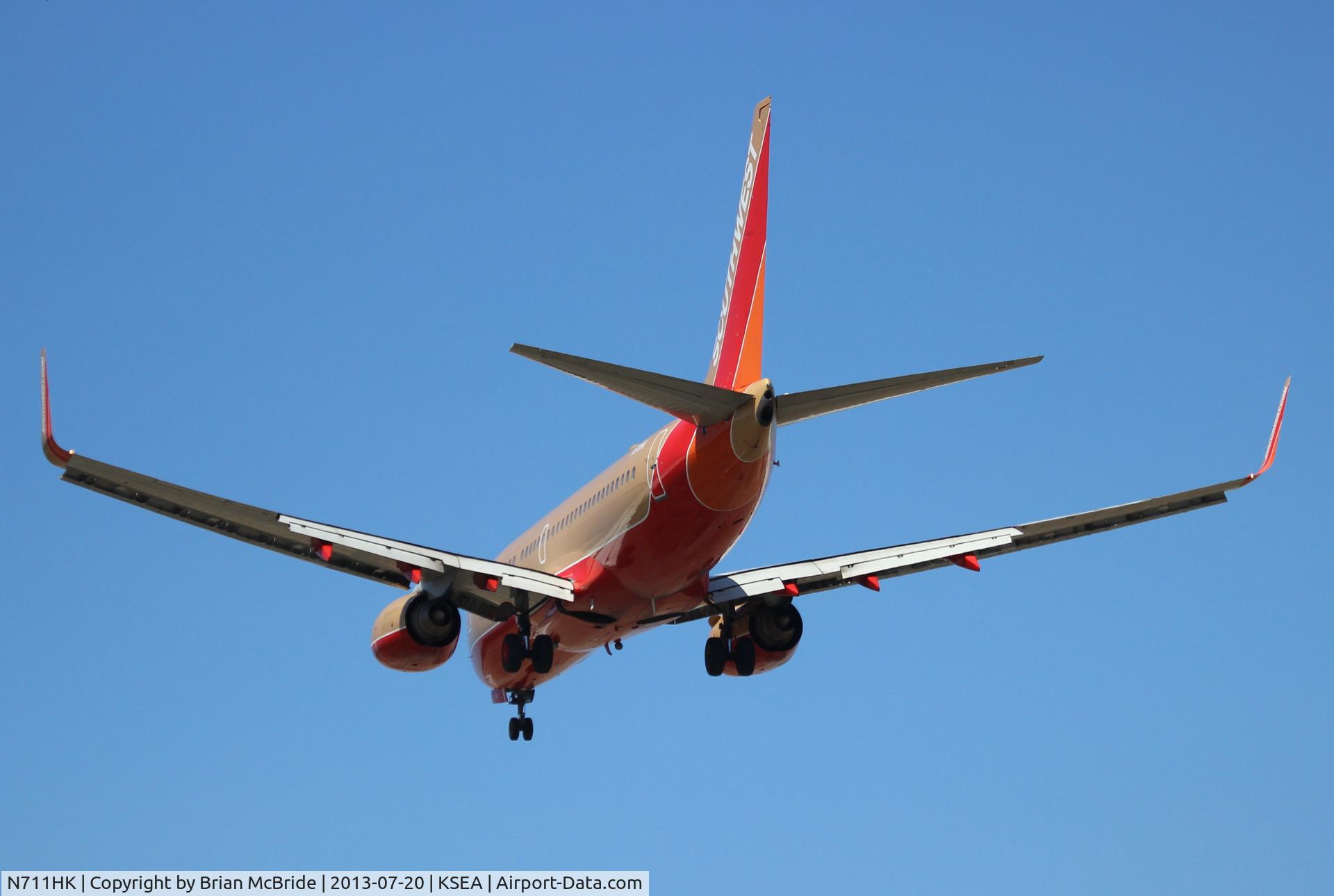 N711HK, 1998 Boeing 737-7H4 C/N 27845, Southwest Airlines. 737-7H4. N711HK cn 27845 38. Seattle Tacoma - International (SEA KSEA). Image © Brian McBride. 20 July 2013