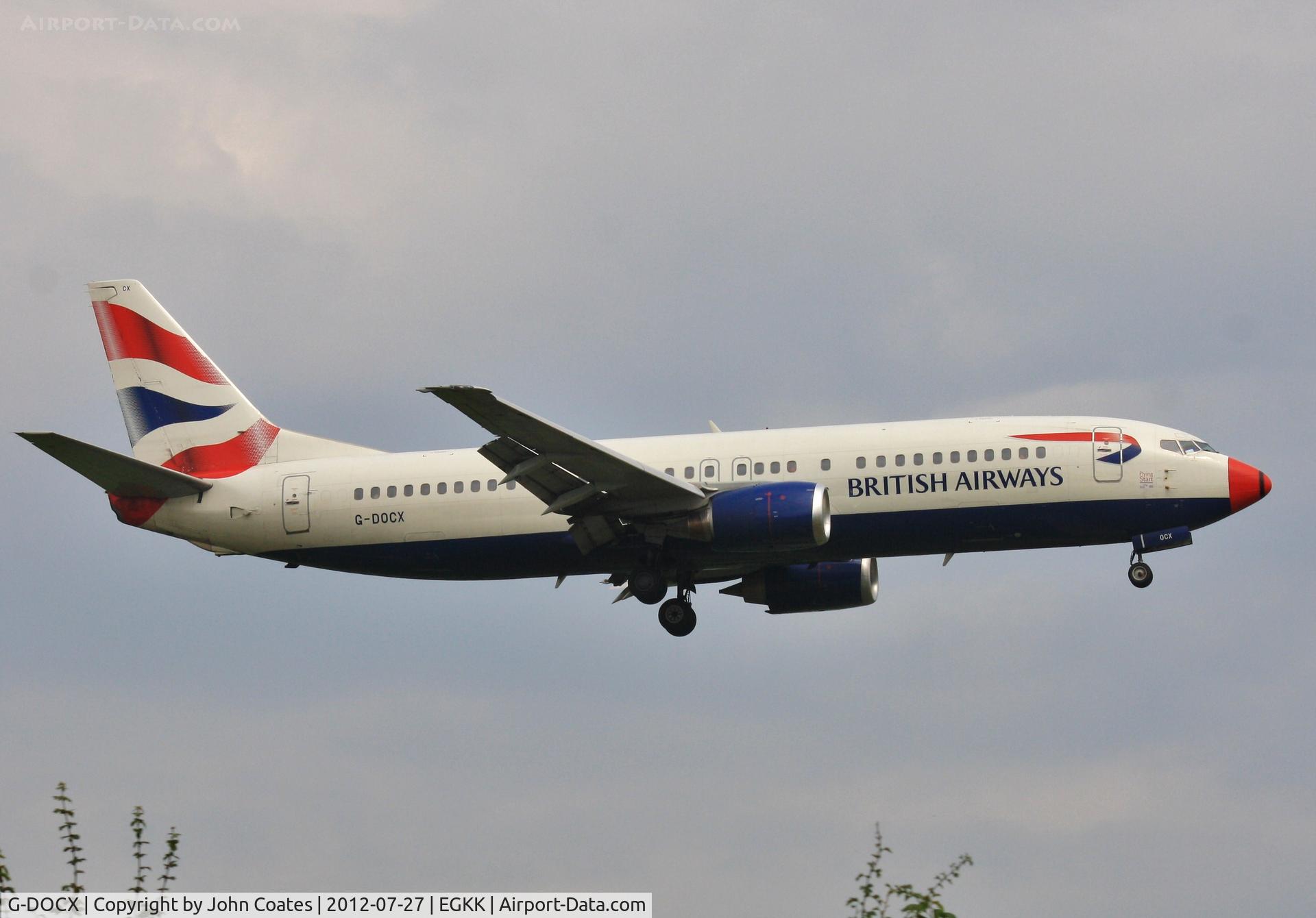 G-DOCX, 1993 Boeing 737-436 C/N 25857, Red Nose arrives 08