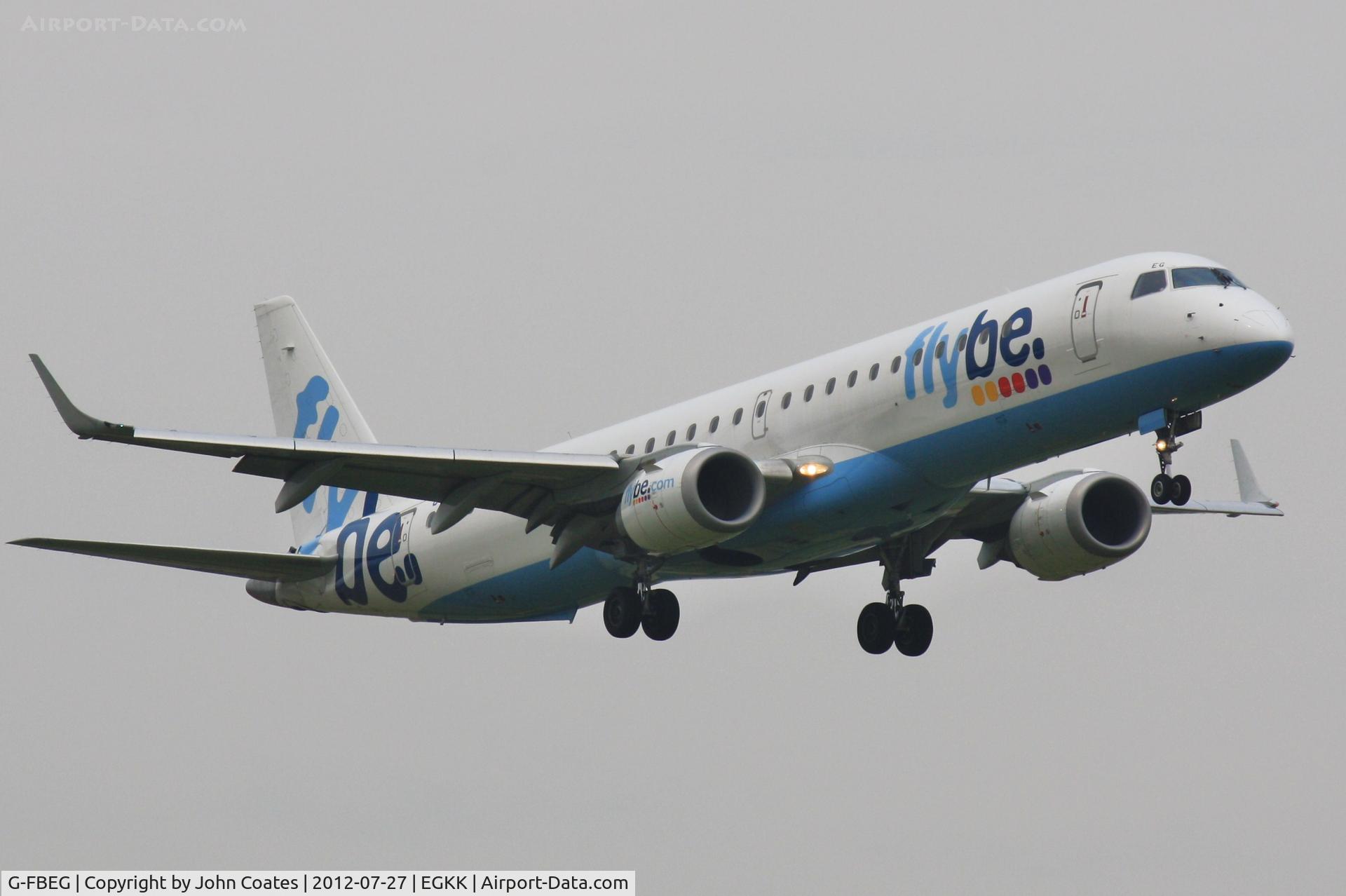 G-FBEG, 2007 Embraer 195LR (ERJ-190-200LR) C/N 19000120, Approach 08