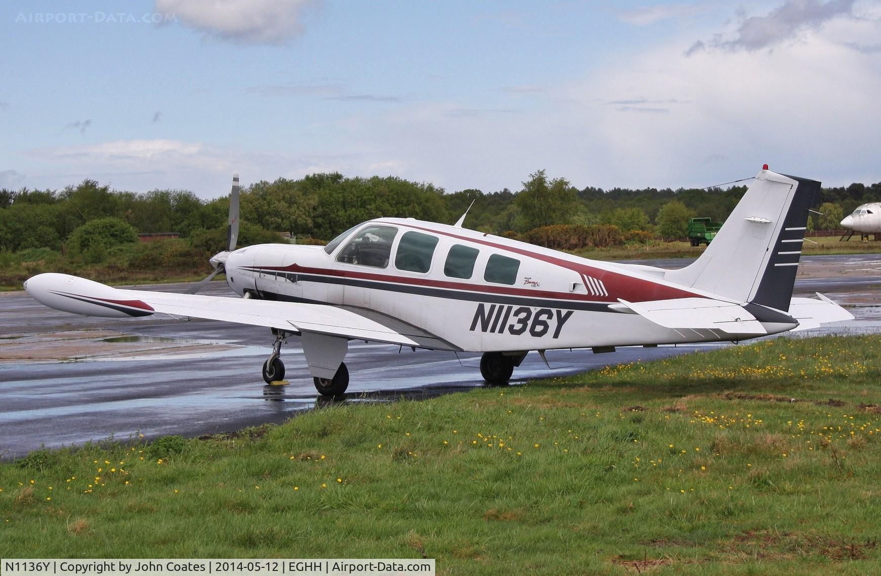 N1136Y, 1996 Raytheon Aircraft Company A36 Bonanza C/N E-3050, Visitor from USA at BHL