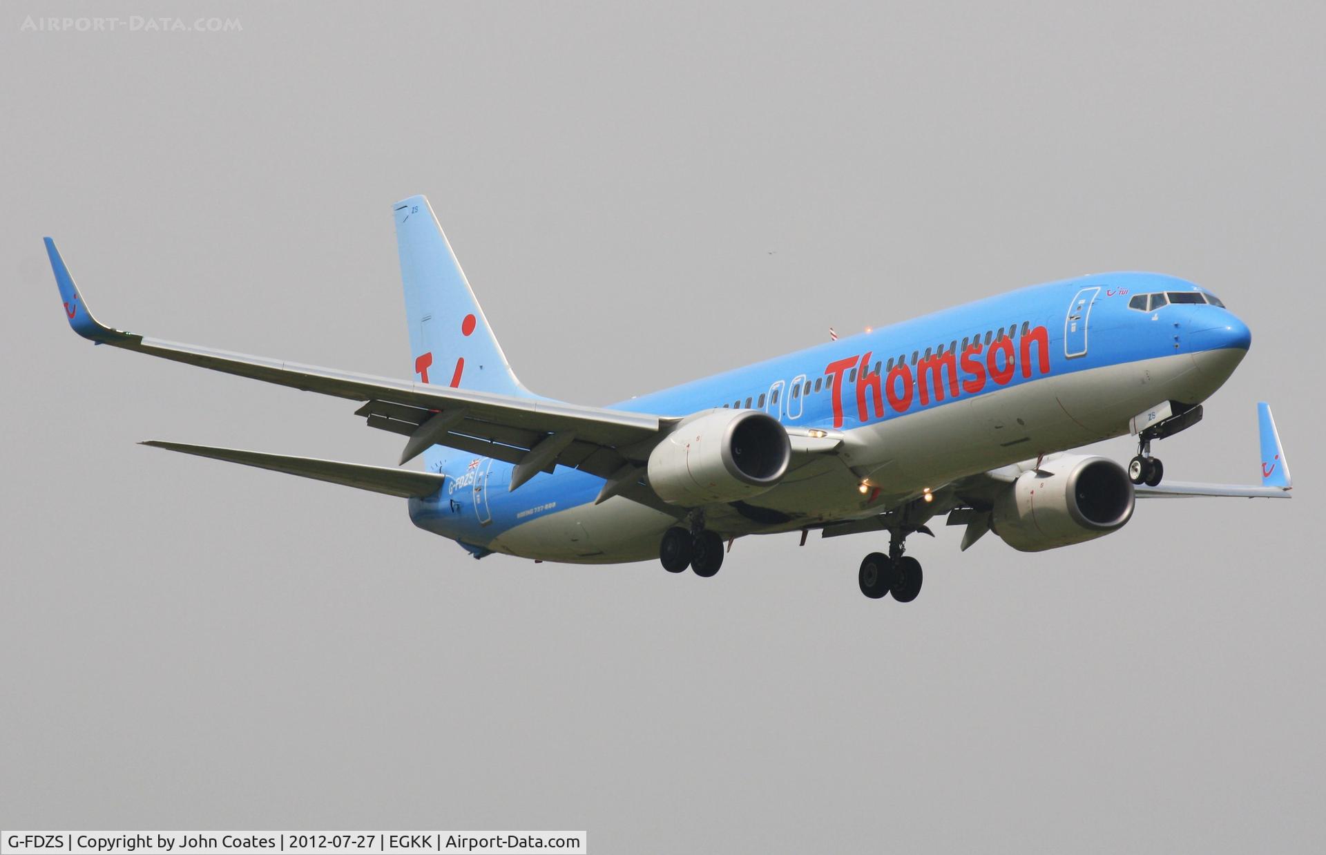 G-FDZS, 2009 Boeing 737-8K5 C/N 35147, Approach 08