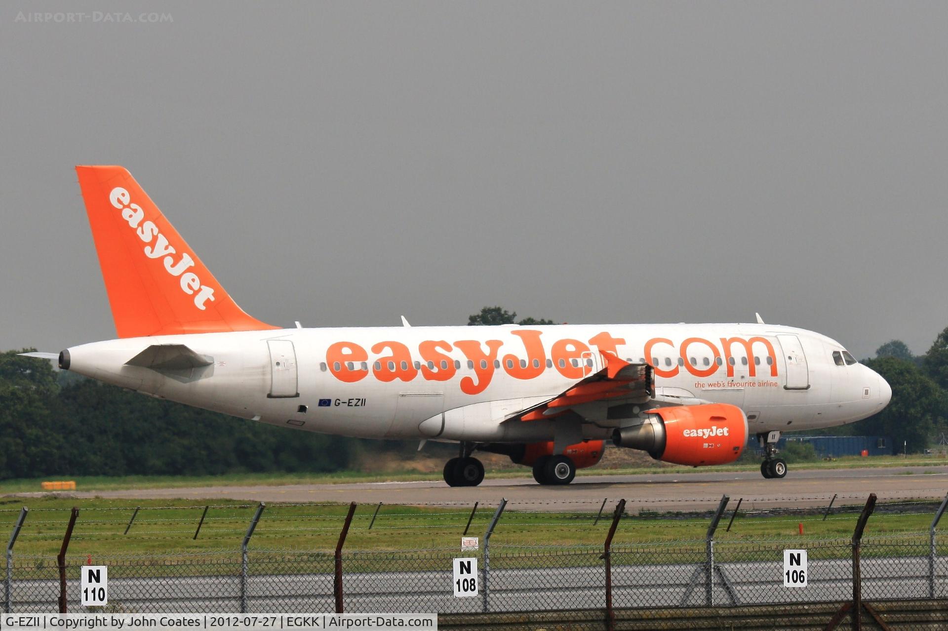 G-EZII, 2005 Airbus A319-111 C/N 2471, Departing 08
