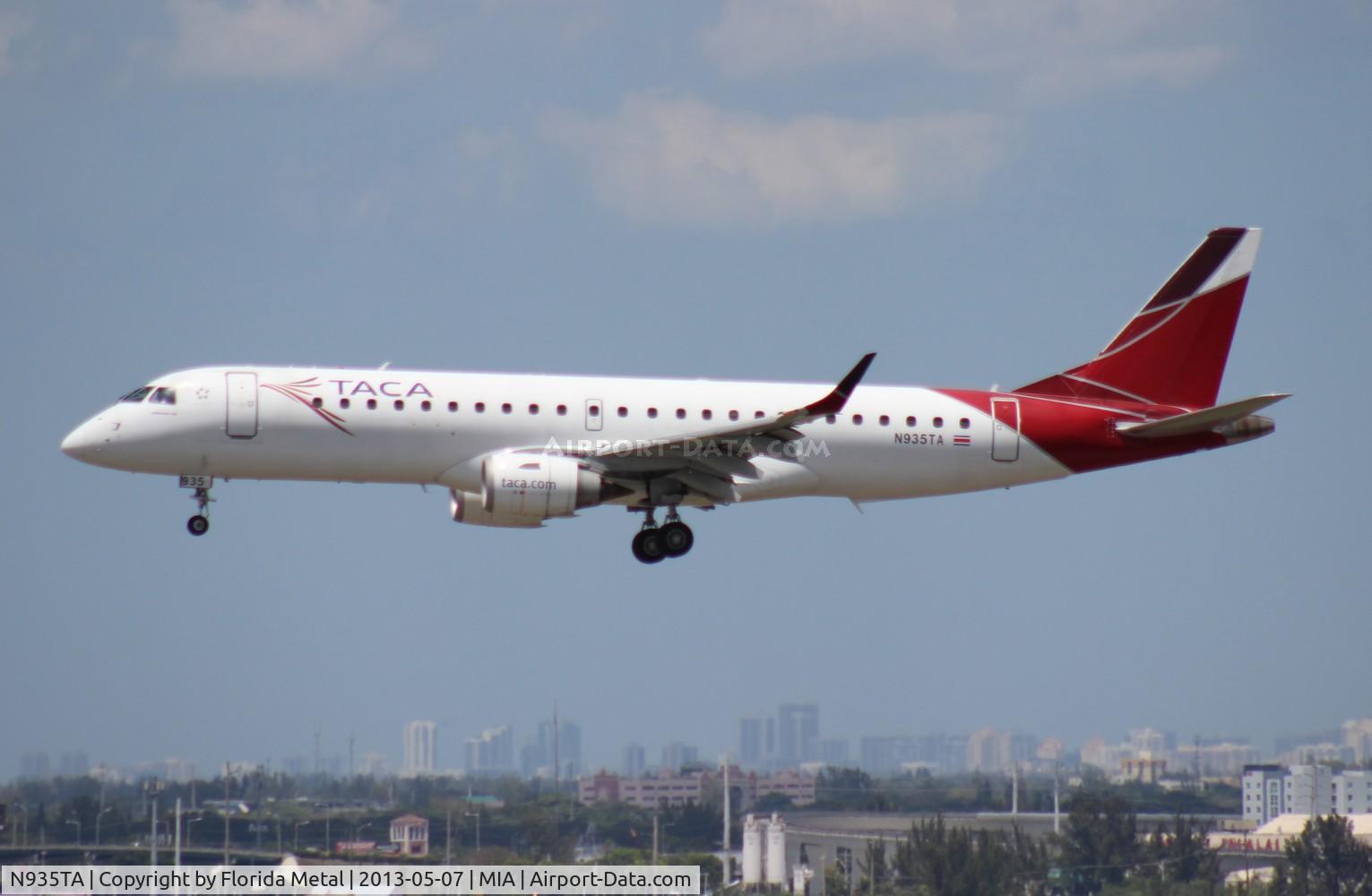 N935TA, Embraer ERJ-190-100 IGW 190AR C/N 19000205, Taca E190