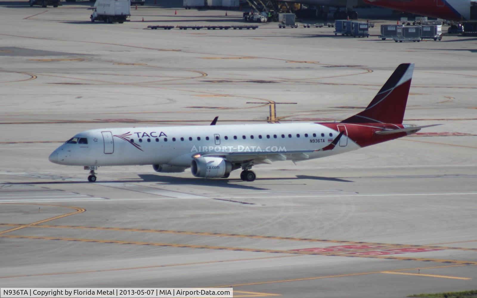 N936TA, 2008 Embraer 190AR (ERJ-190-100IGW) C/N 19000215, Taca E190