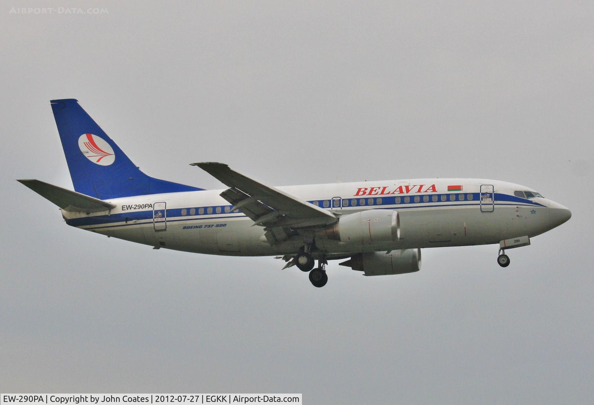EW-290PA, 1996 Boeing 737-5Q8 C/N 27629, Arriving 08
