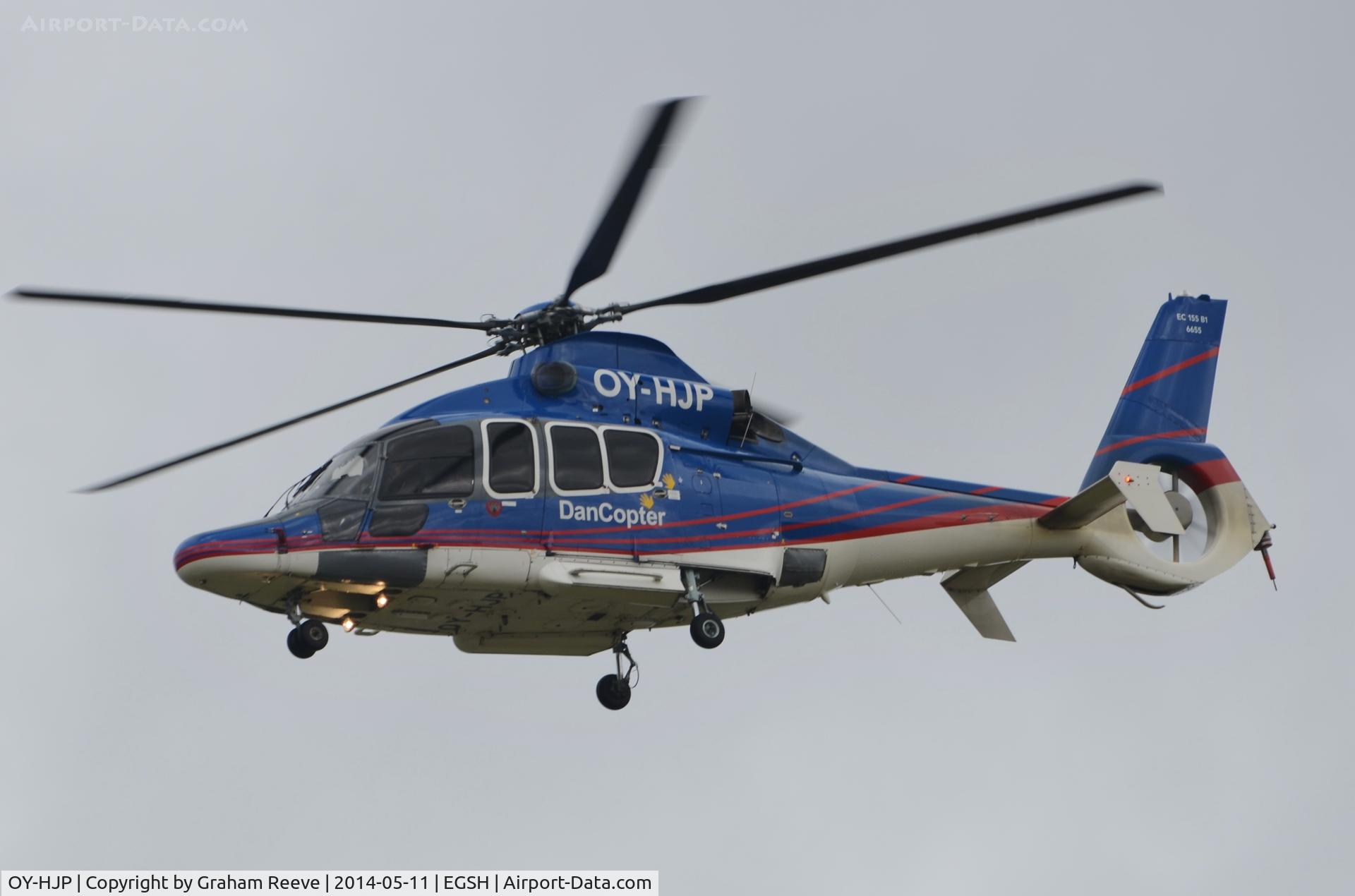 OY-HJP, 2003 Eurocopter EC-155B-1 C/N 6655, Just taken off.