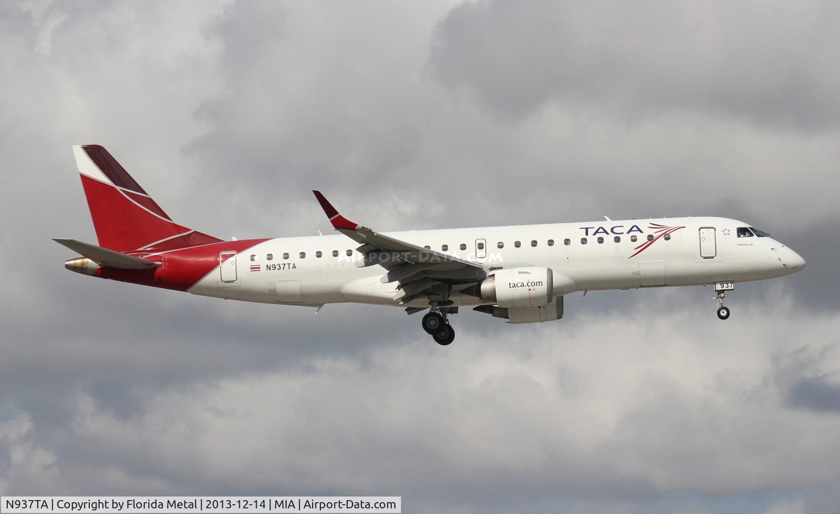 N937TA, Embraer ERJ-190-100 IGW 190AR C/N 19000205, Taca E190