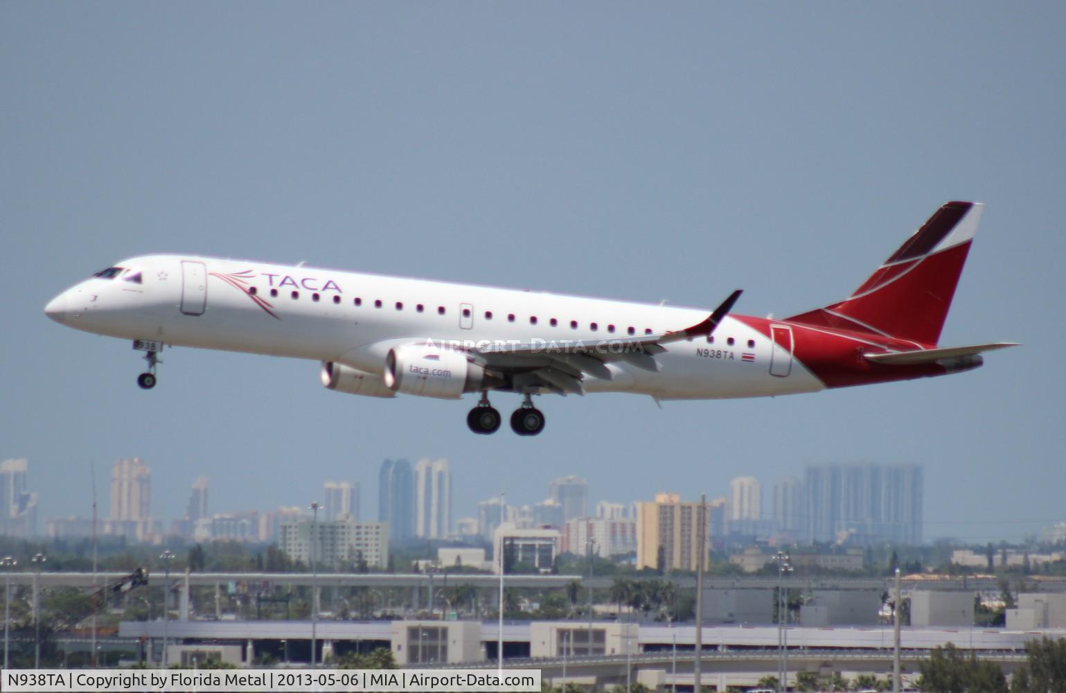 N938TA, Embraer ERJ-190-100 IGW 190AR C/N 19000228, TACA E190