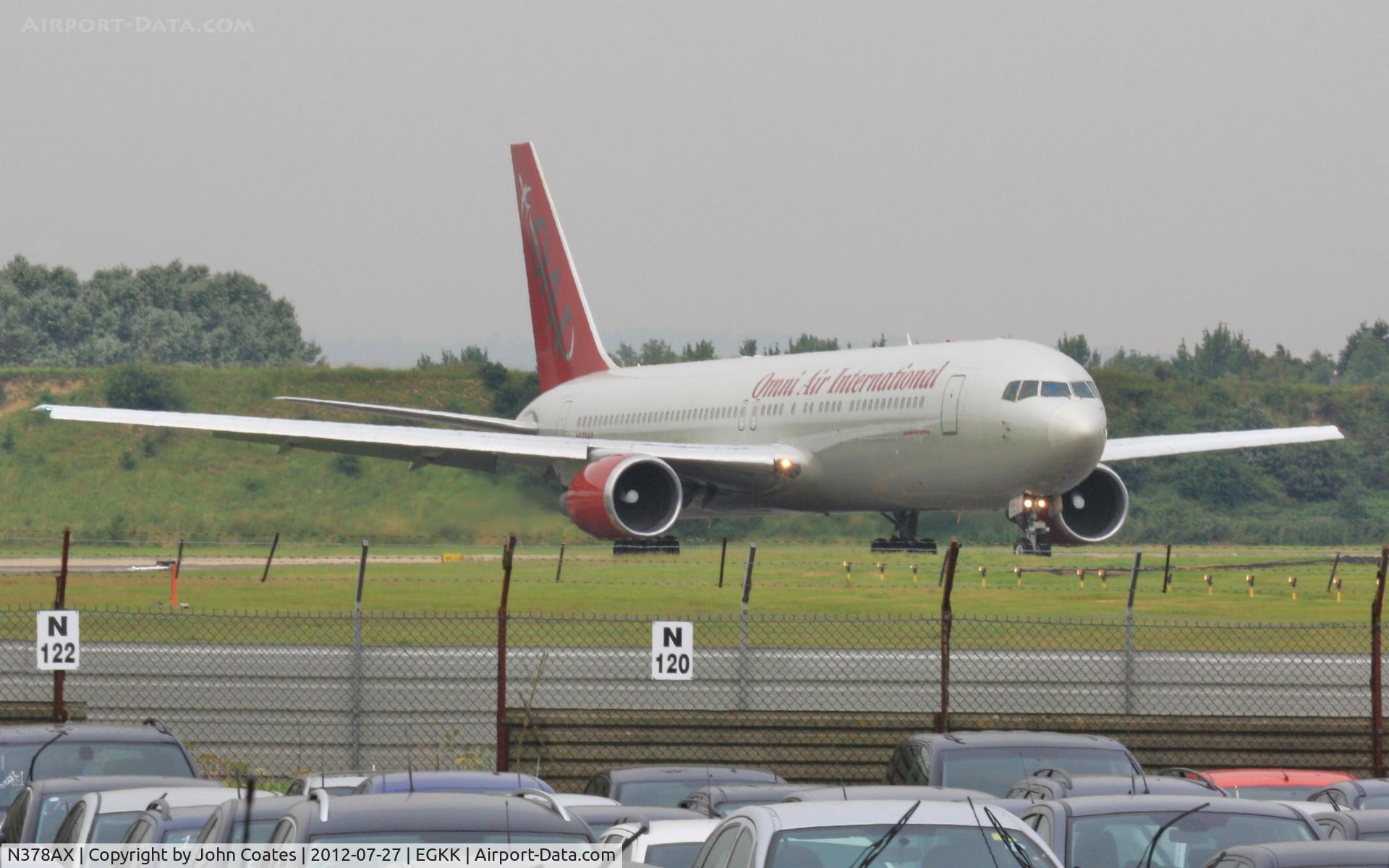 N378AX, 1996 Boeing 767-33A/ER C/N 28147, waiting to enter 08