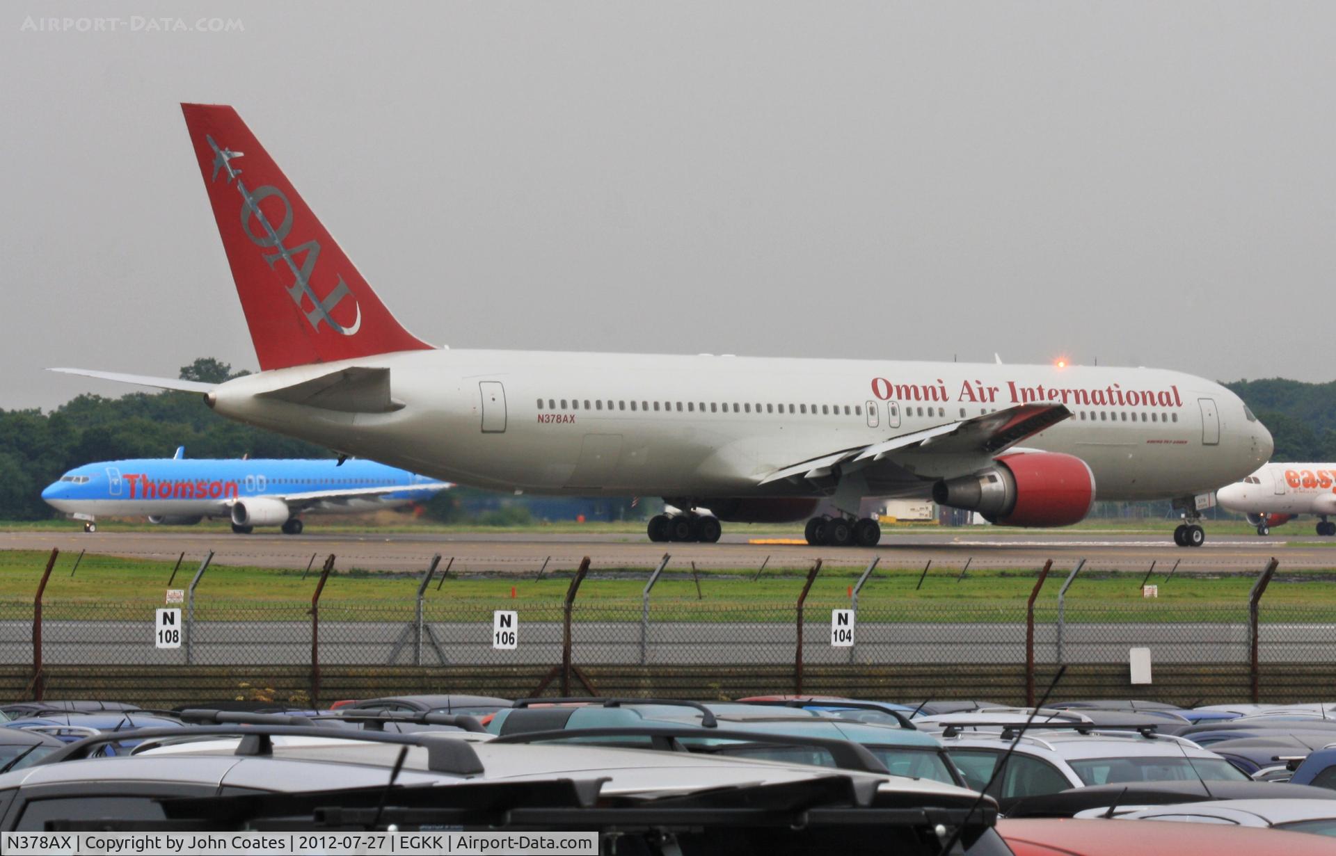 N378AX, 1996 Boeing 767-33A/ER C/N 28147, Departing 08