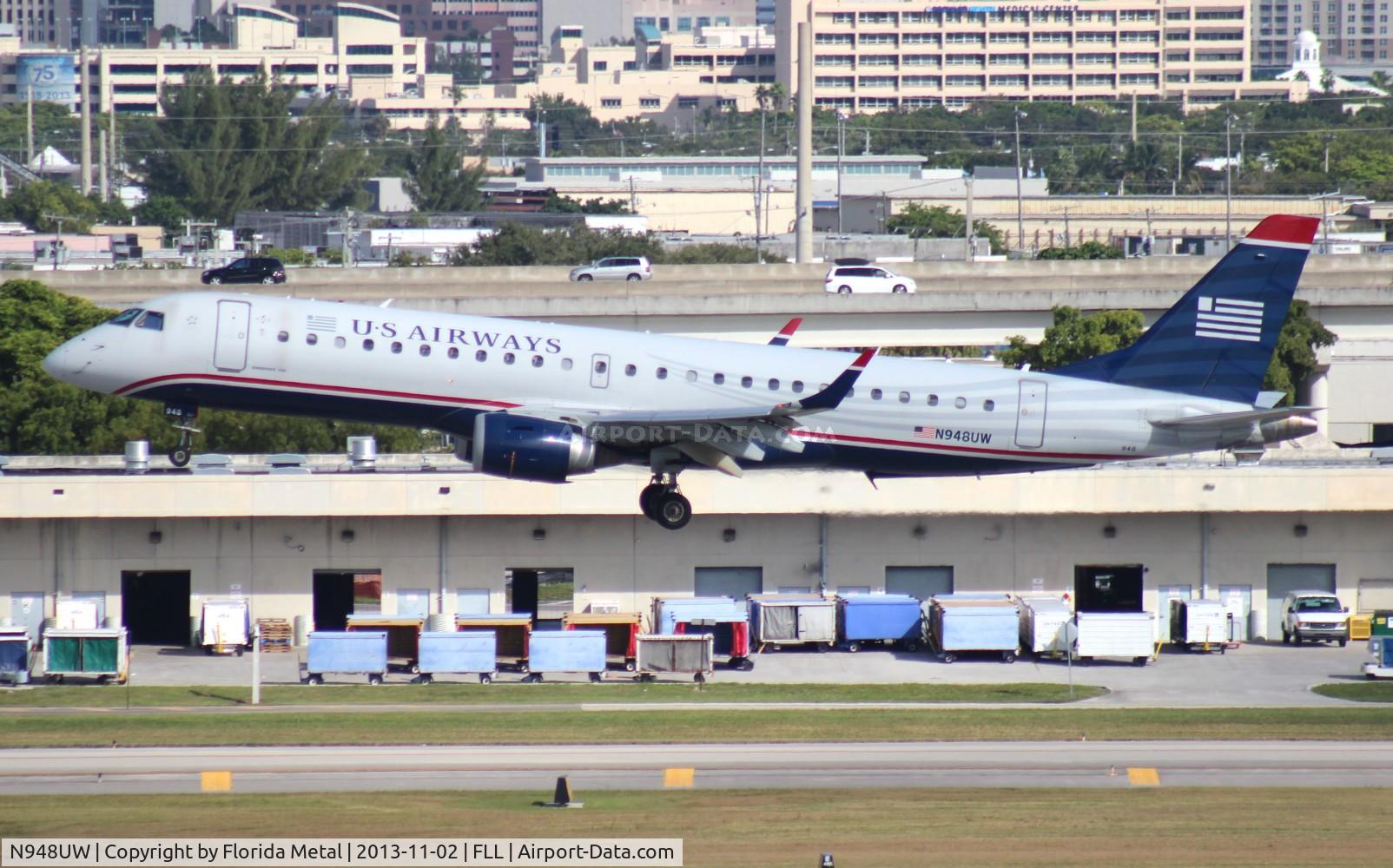 N948UW, 2007 Embraer 190AR (ERJ-190-100IGW) C/N 19000081, USAirways E190