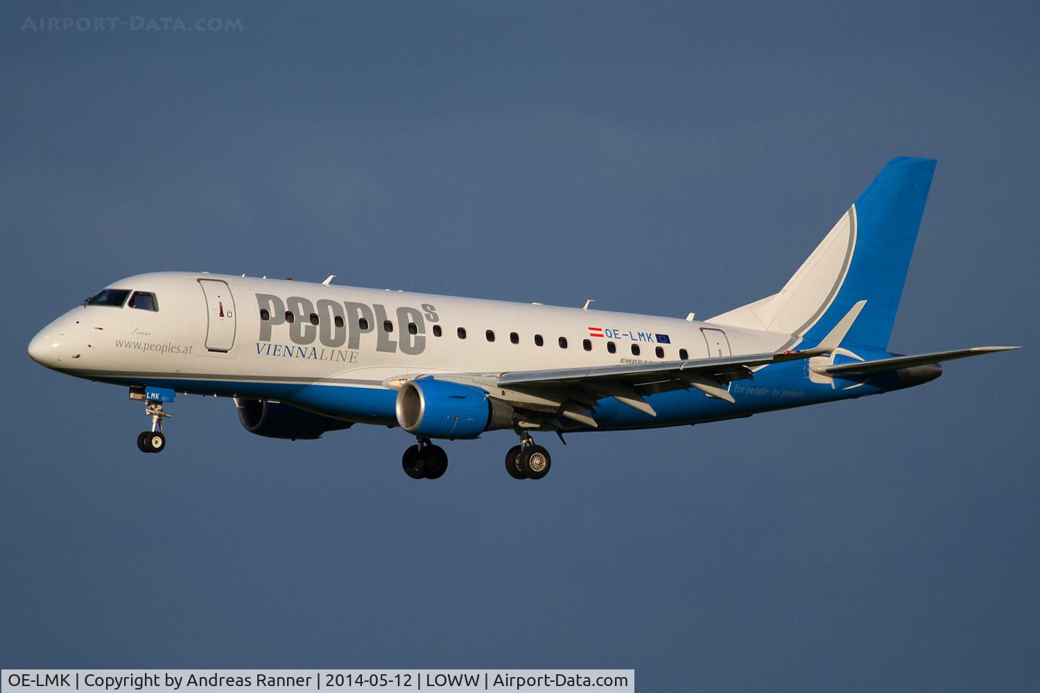 OE-LMK, 2006 Embraer 170LR (ERJ-170-100LR) C/N 17000150, People's Viennaline ERJ170